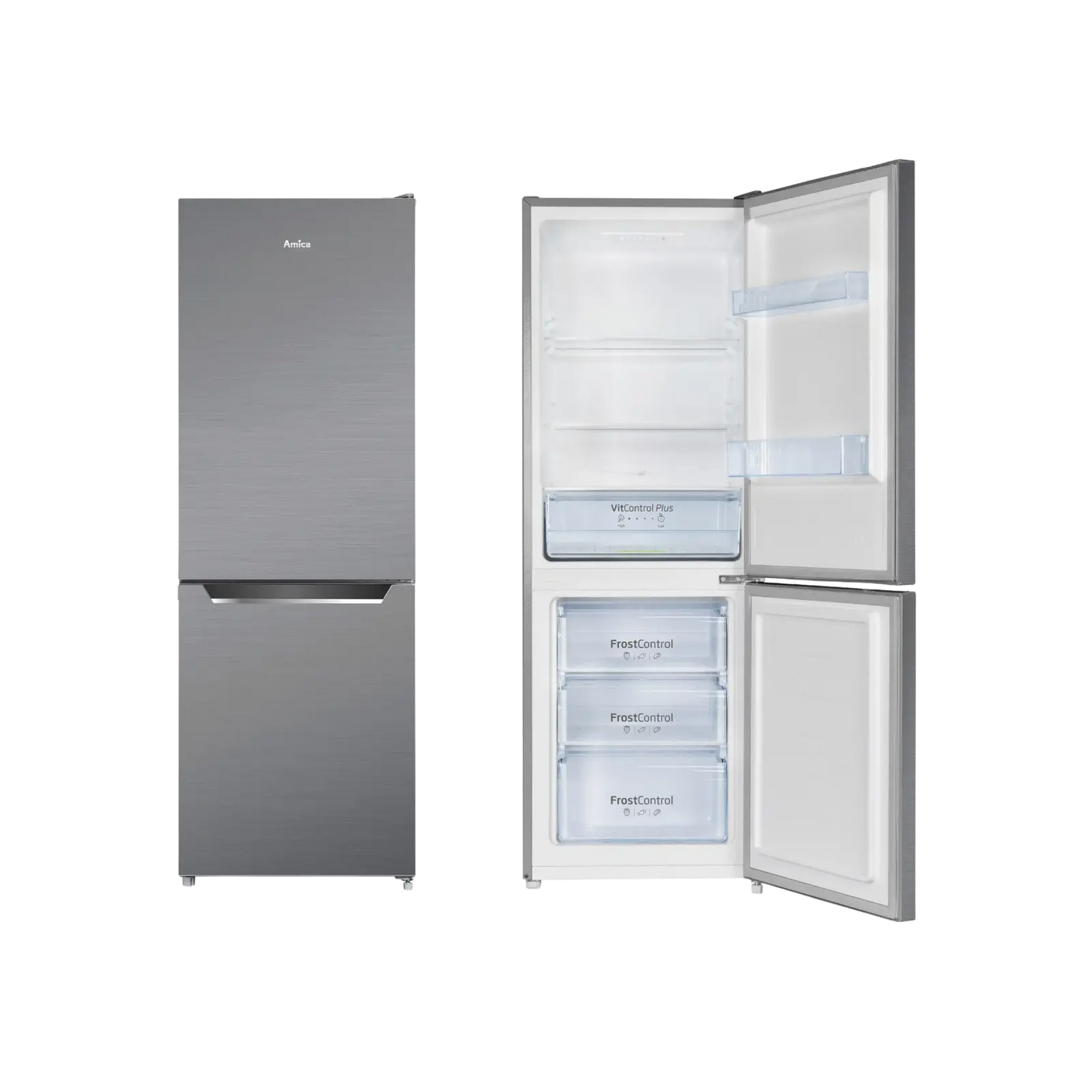 Lodówka wolnostojąca Amica FK2425.4UNTX(E) Slim 159cm od Amica w SimplyBuy.pl