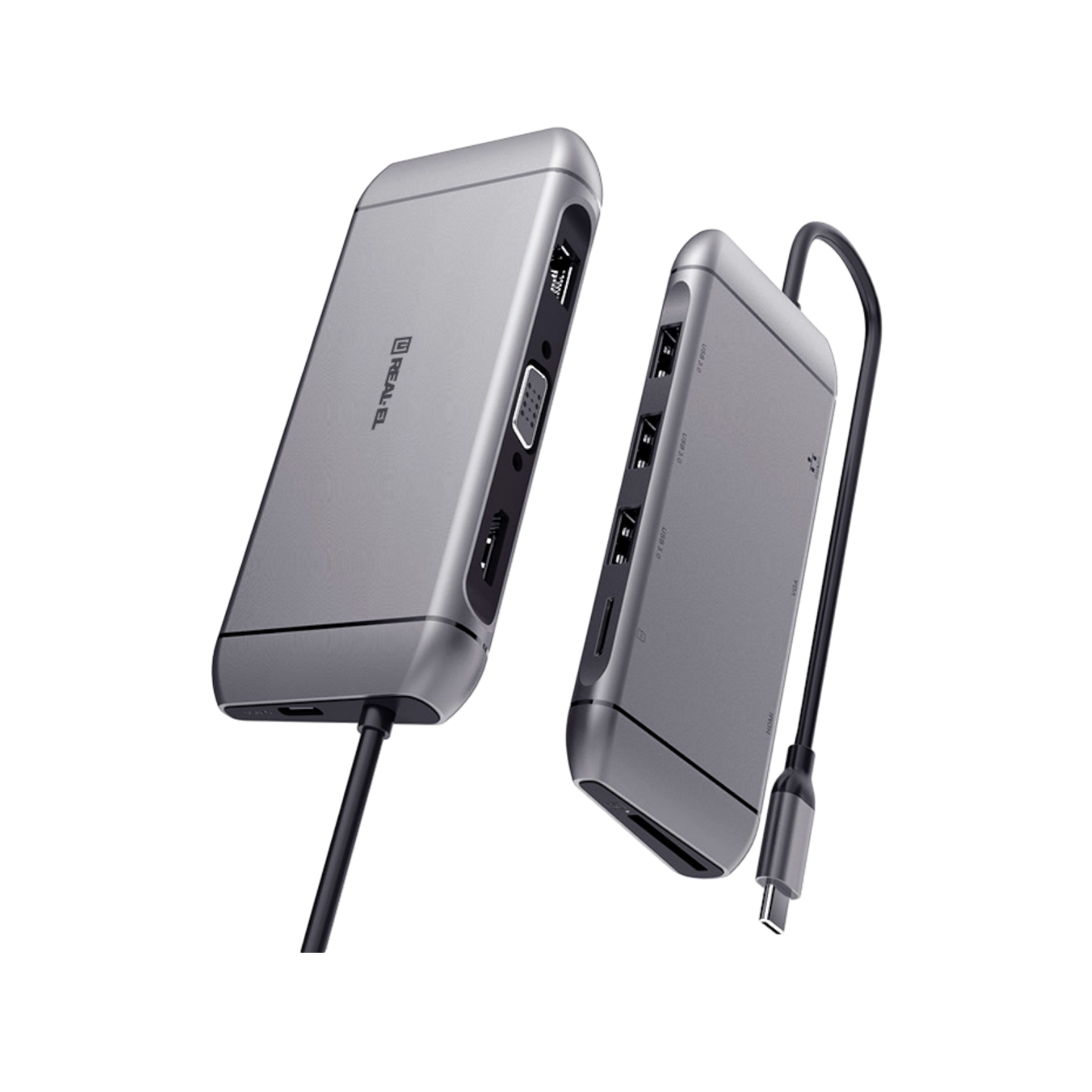 Wielofunkcyjna stacja dokująca REAL-EL CQ-900 USB-C
