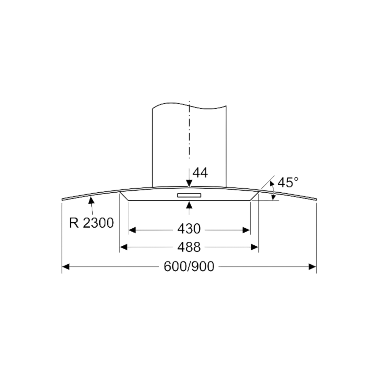 Okap kominowy Bosch DWA66DM50 60cm