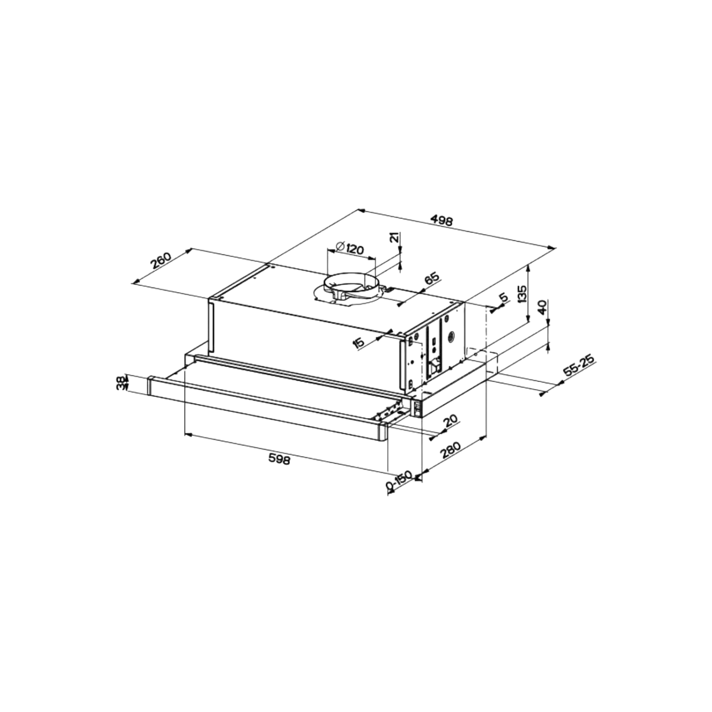 Okap teleskopowy Beko HNT61210X 60cm