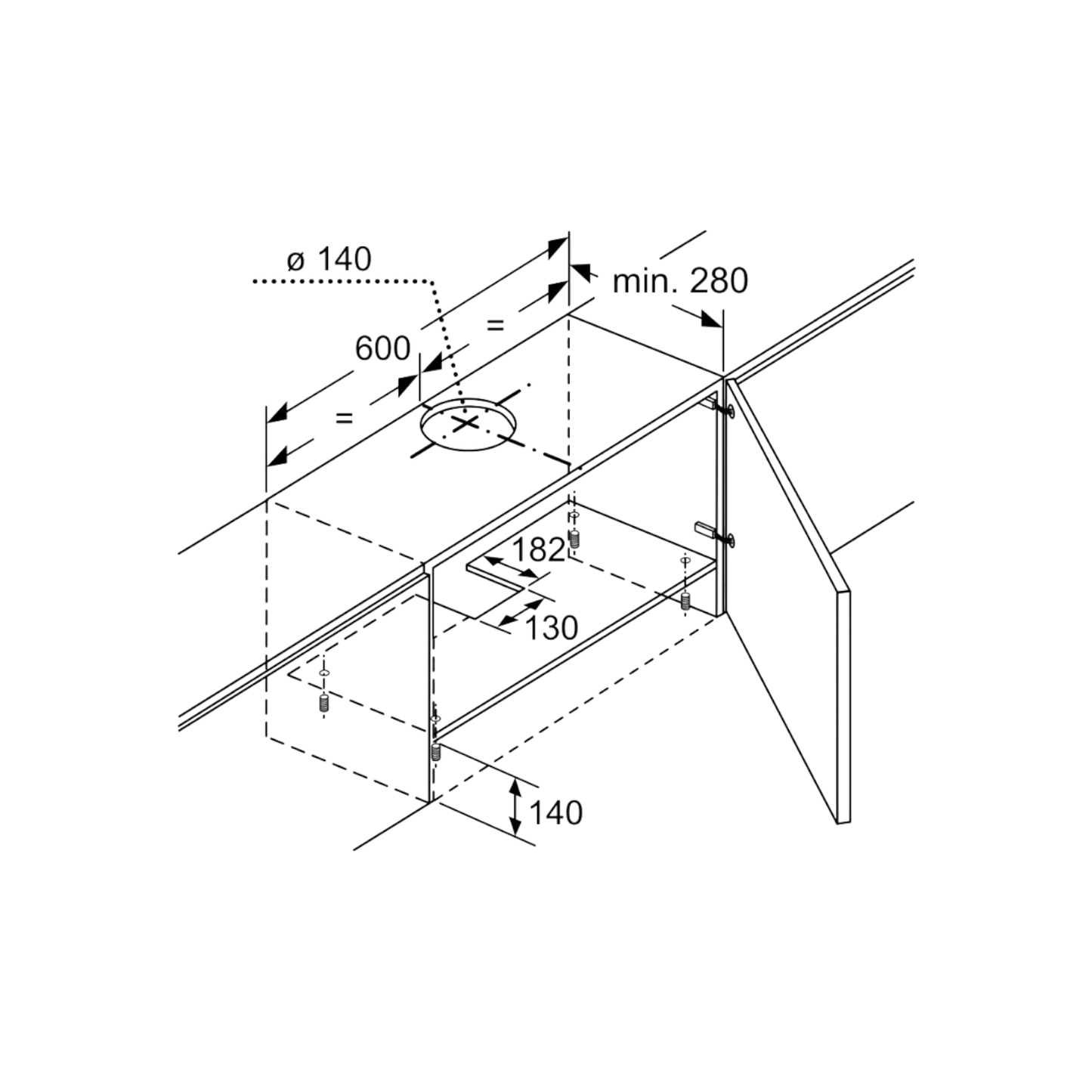 Okap teleskopowy Bosch DFT63AC50 60cm