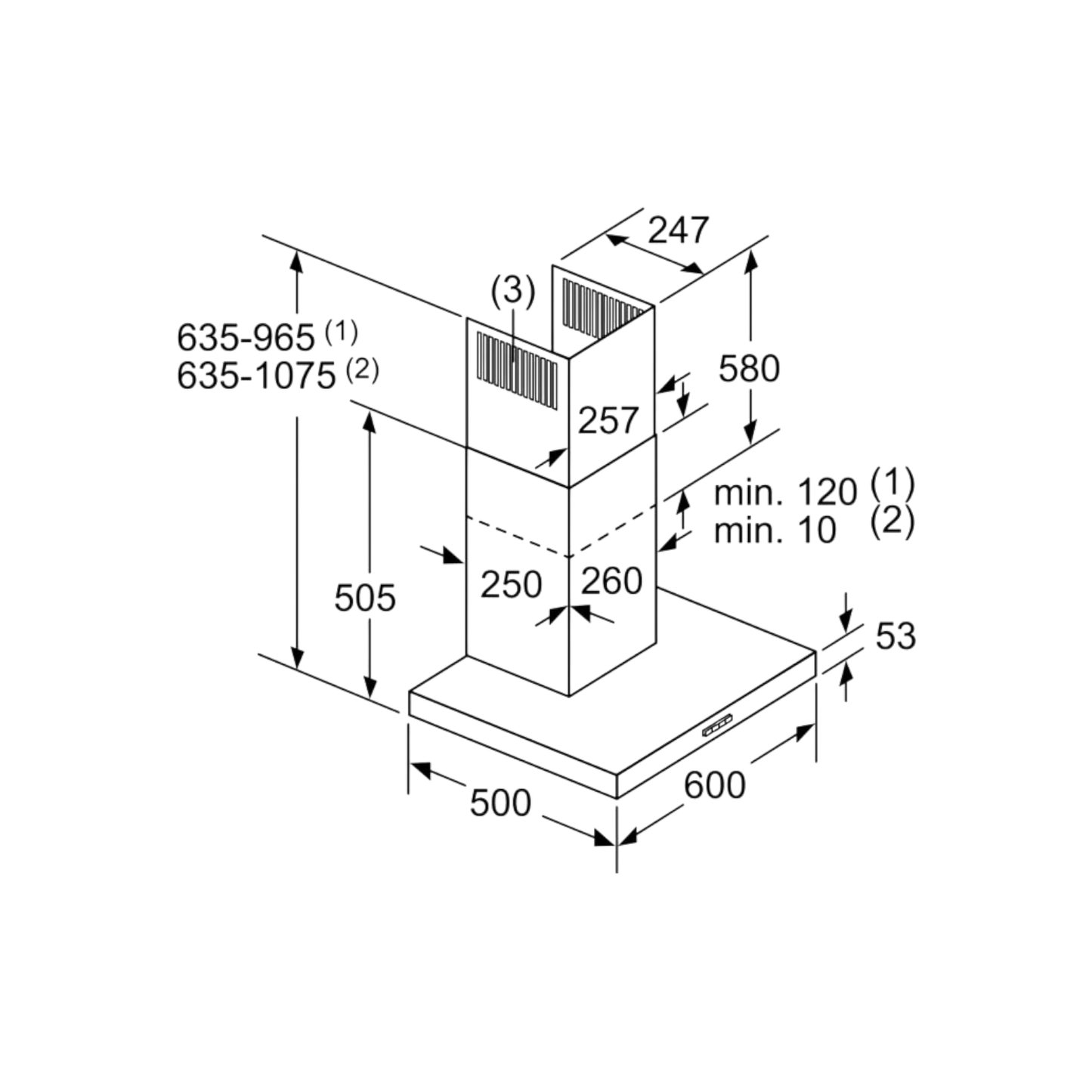 Okap kominowy Bosch DWB66BC60 60cm