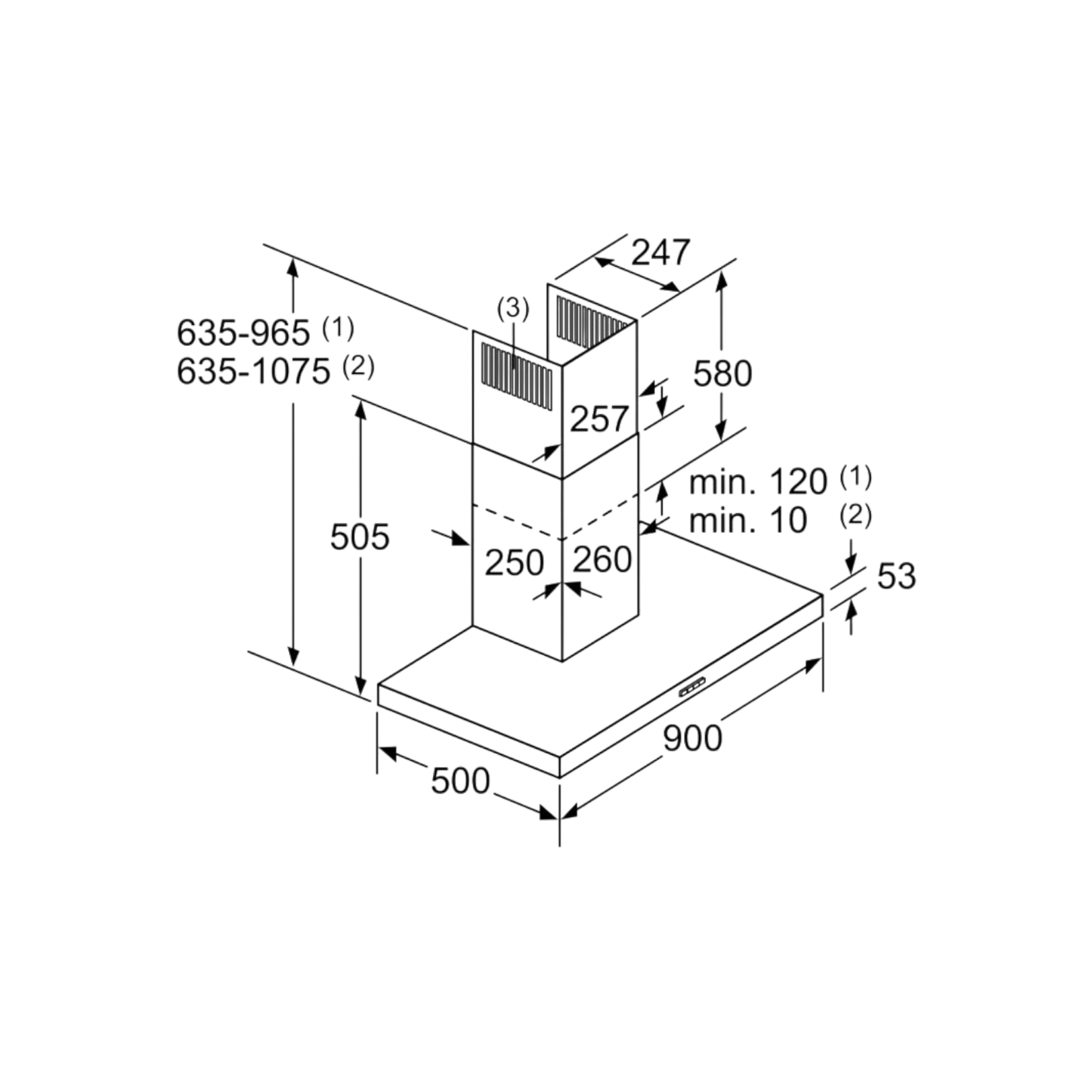 Okap kominowy Bosch DWB96BC60 90cm