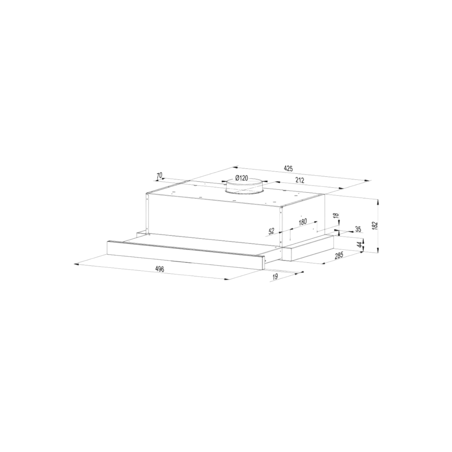 Okap teleskopowy MAAN Corona 50 50cm