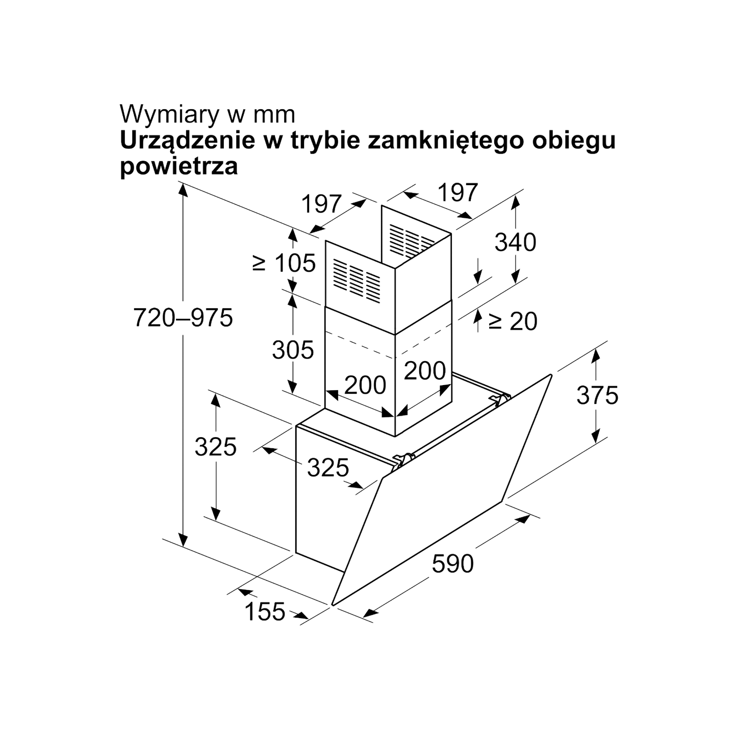 Okap kominowy Bosch DWK65DK20 60cm