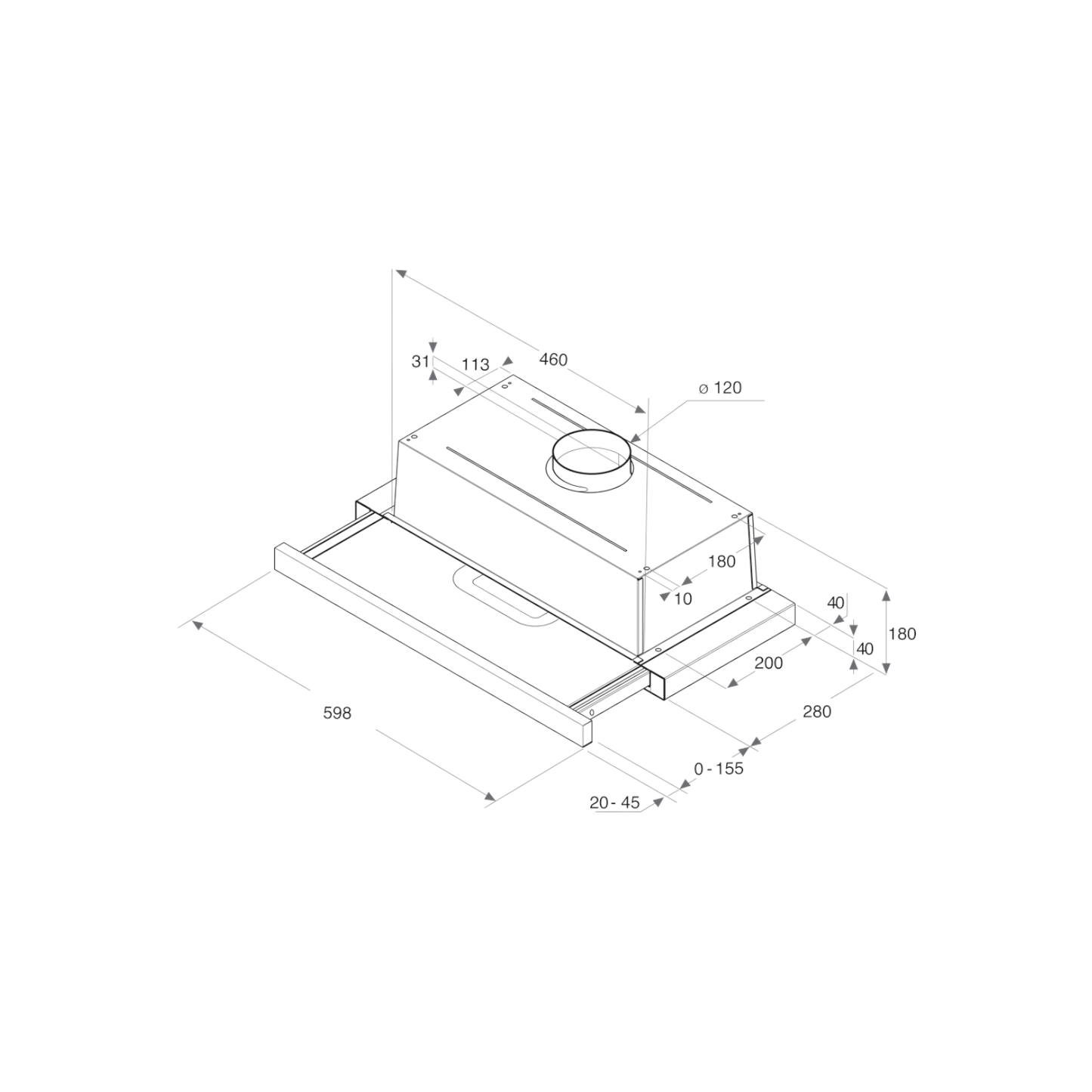 Okap teleskopowy Whirlpool AKR 6390/1 IX 60cm