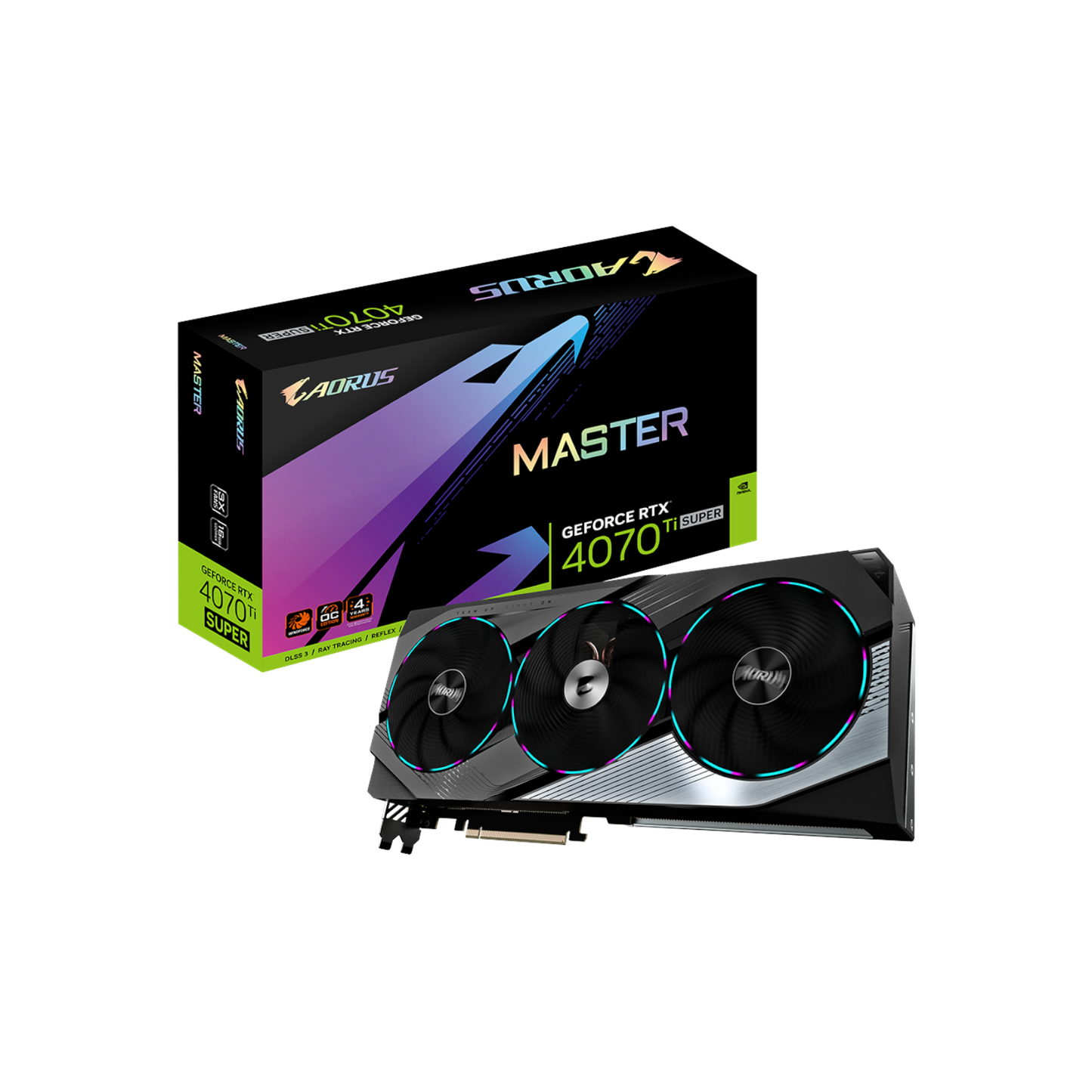 Karta graficzna Gigabyte AORUS GeForce RTX 4070 Ti SUPER MASTER 16GB GDDR6X
