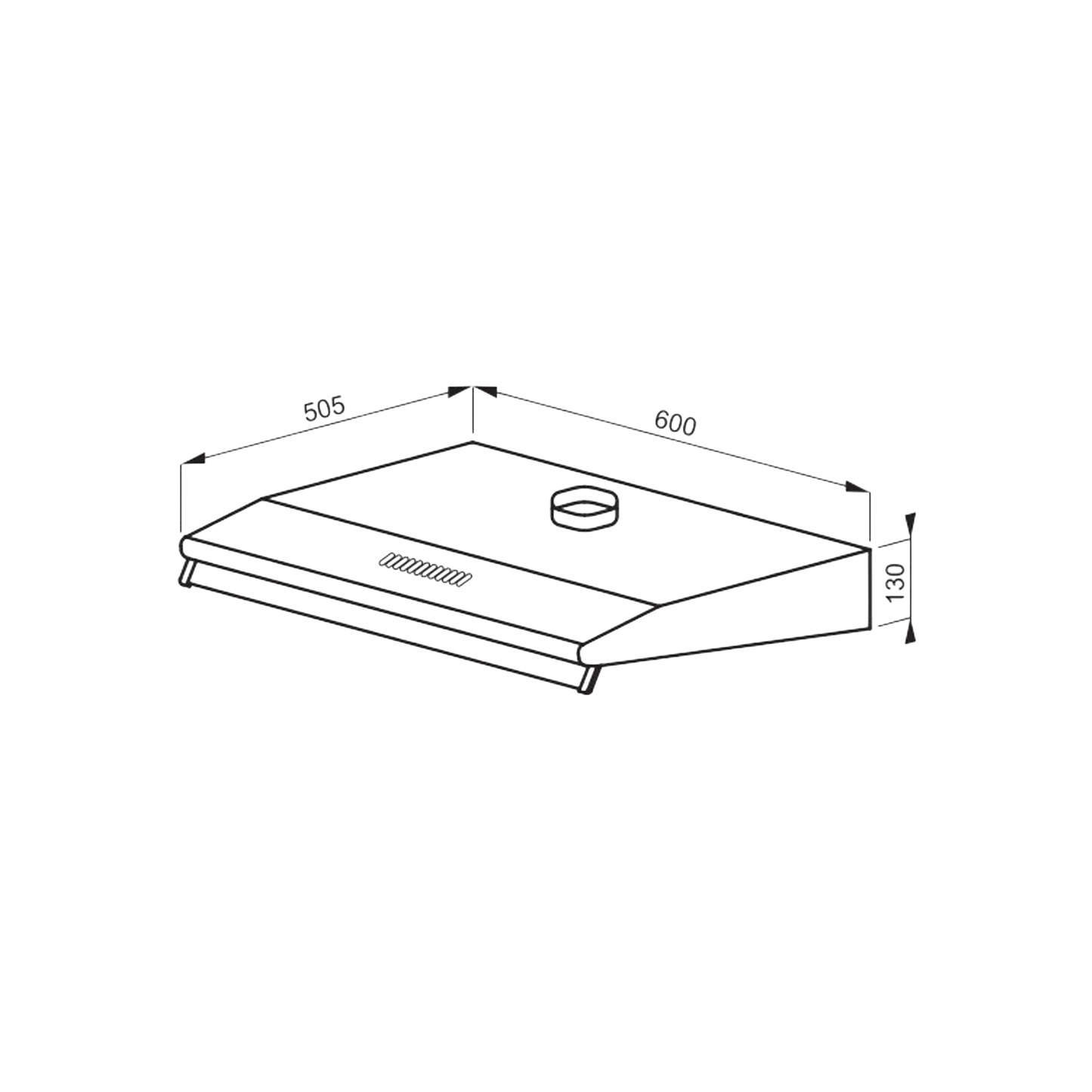 Okap podszafkowy Amica OSC6112W 60cm