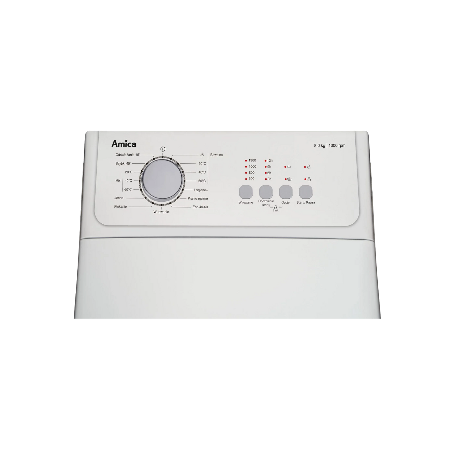 Pralka wolnostojąca Amica AGA3T813ANi 8kg 1300rpm