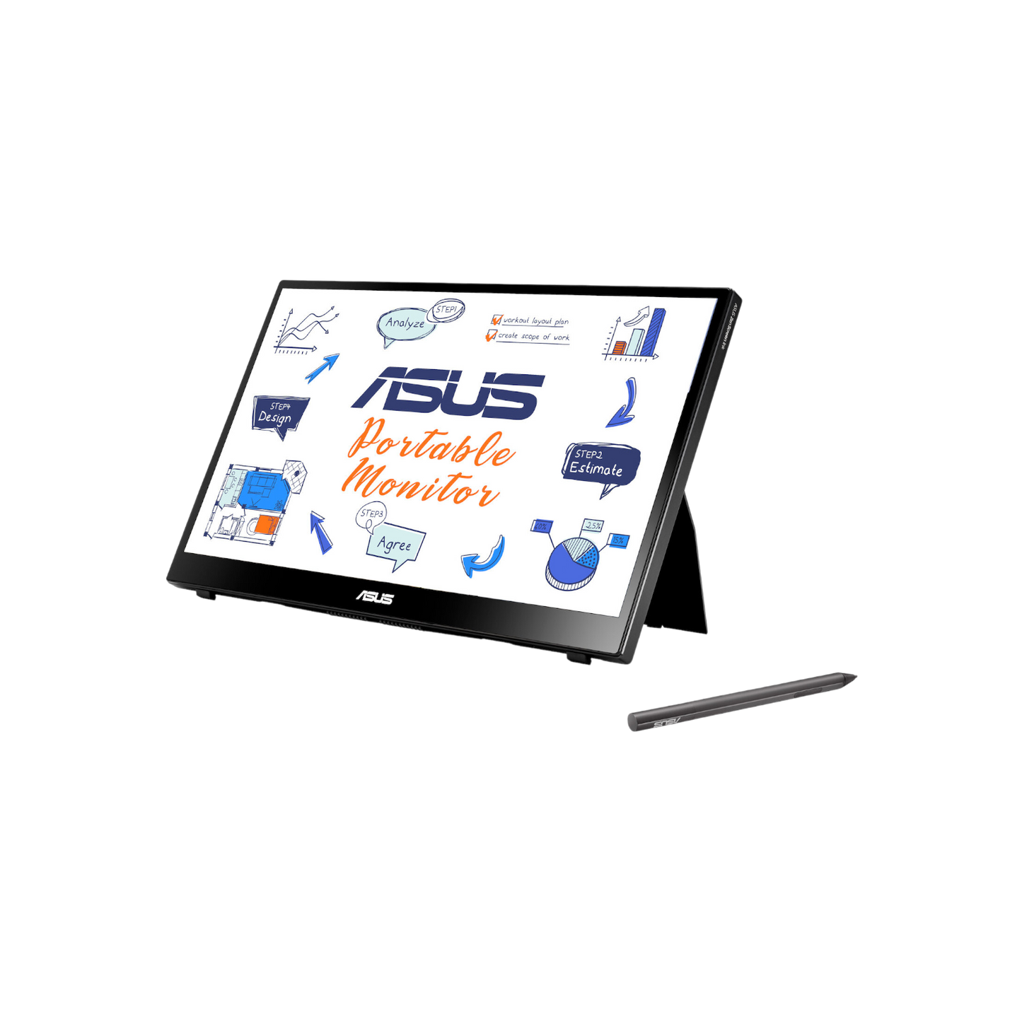 Monitor Asus ZenScreen Ink MB14AHD 14" IPS Full HD