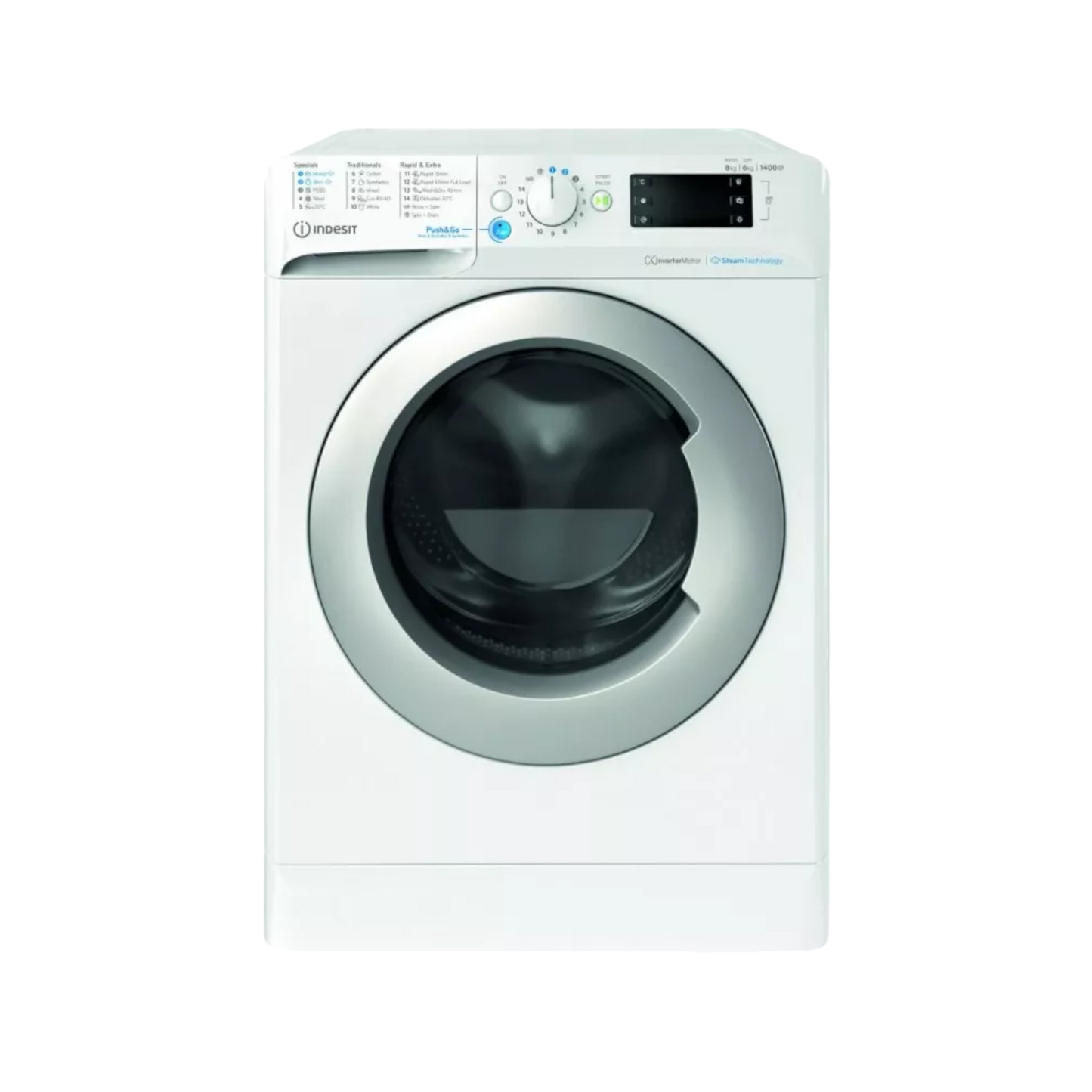 Pralko-suszarka wolnostojąca Indesit BDE 86436 WSV EE 8/6kg 1400rpm