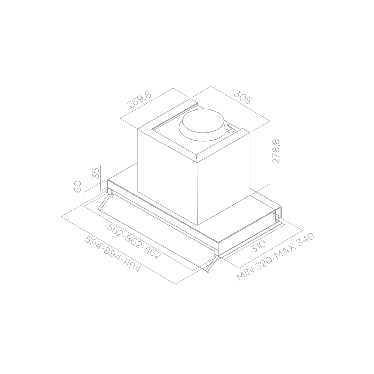 Okap do zabudowy Elica BOXIN LUX LX/IX/A/60 60cm