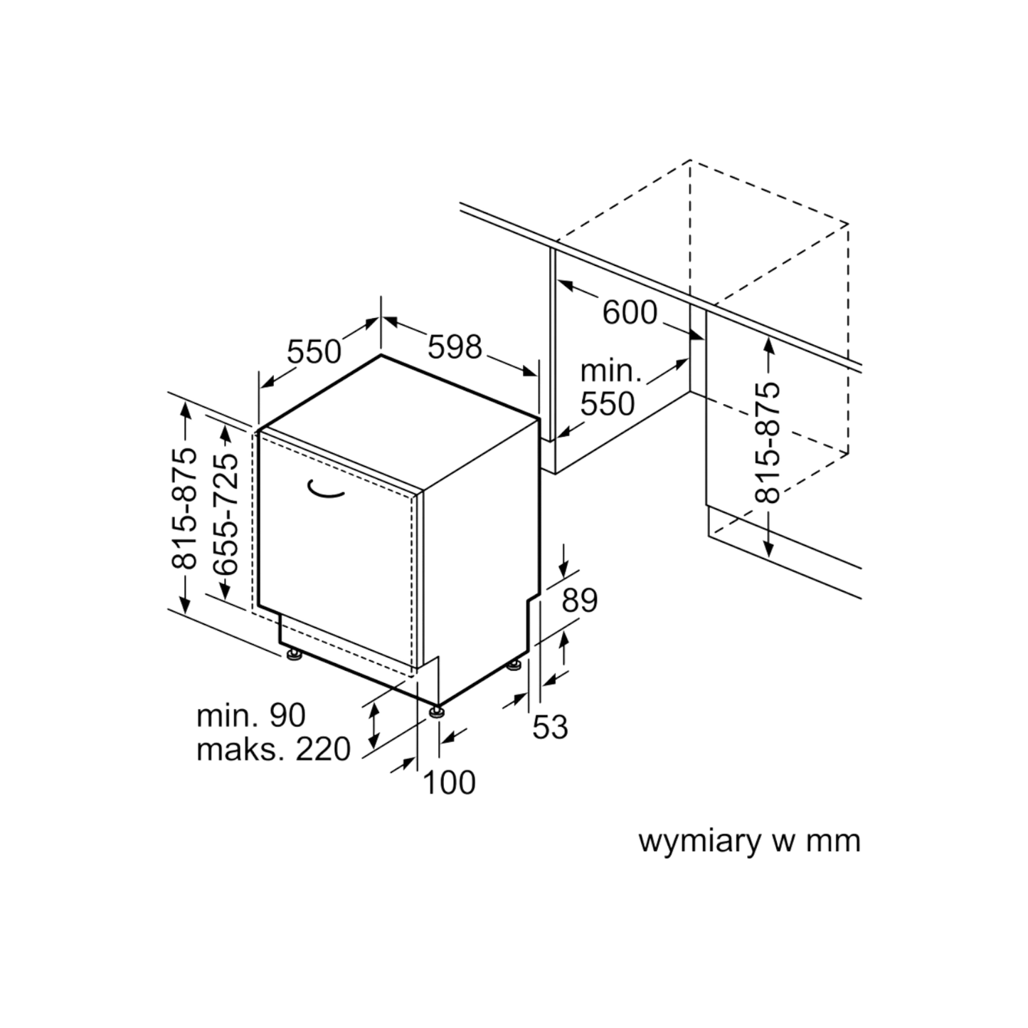 Zmywarka do zabudowy Bosch SMV41D10EU 60cm