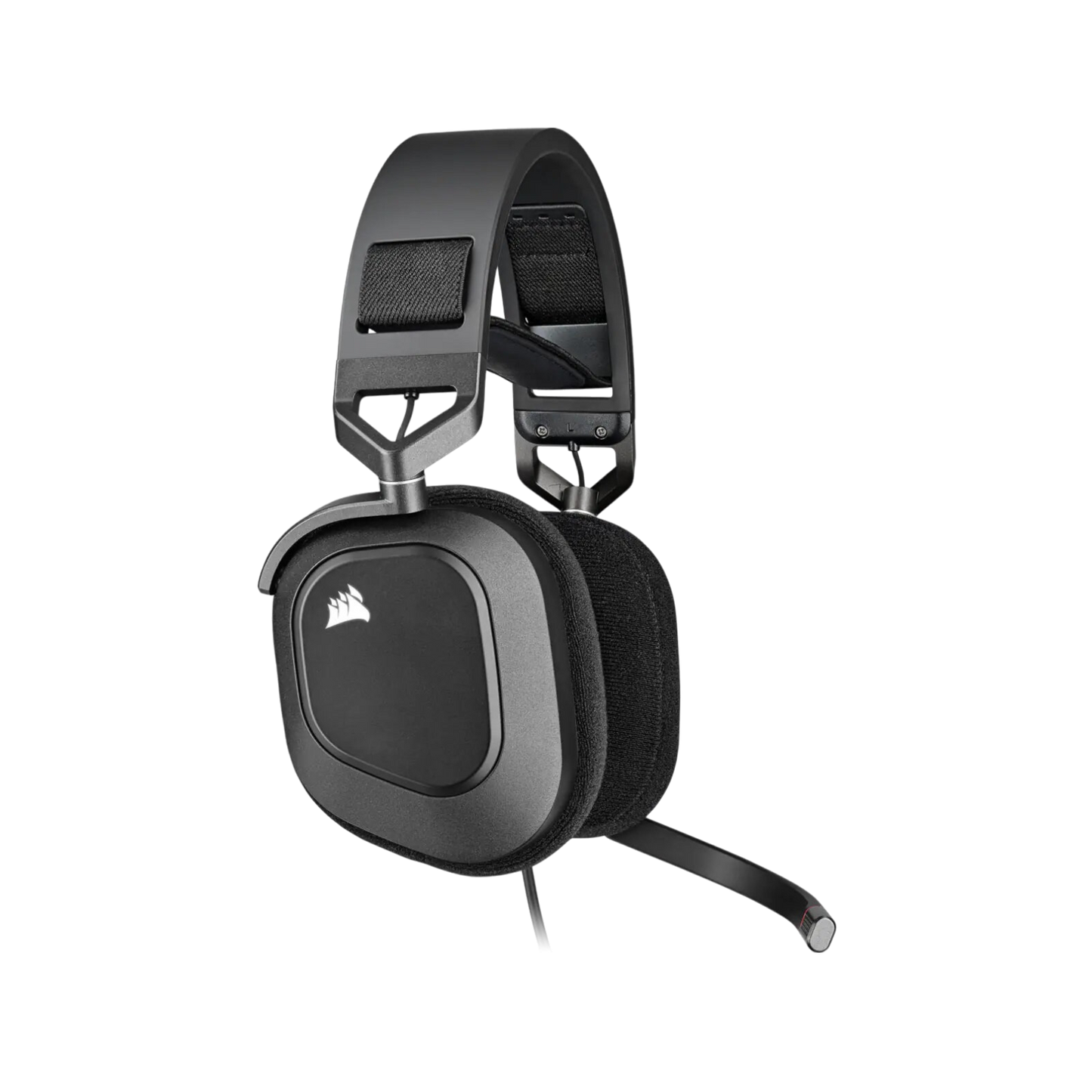 Słuchawki gamingowe przewodowe nauszne Corsair HS80 RGB USB Carbon