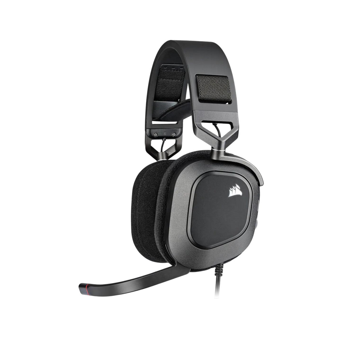 Słuchawki gamingowe przewodowe nauszne Corsair HS80 RGB USB Carbon