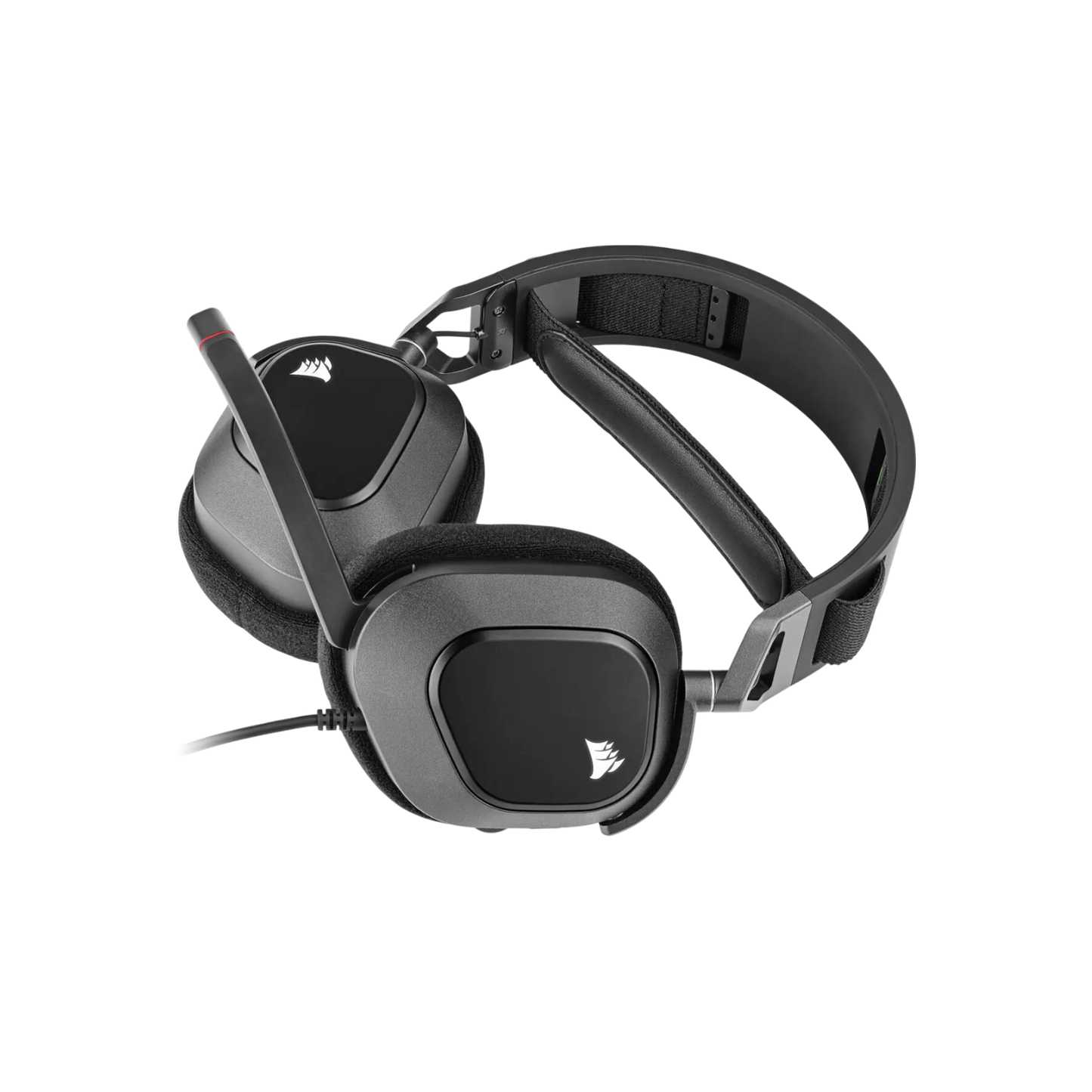 Słuchawki gamingowe przewodowe nauszne Corsair HS80 RGB USB Carbon
