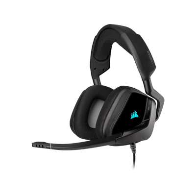 Słuchawki gamingowe przewodowe nauszne Corsair Surround 7.1 VOID RGB ELITE USB Carbon