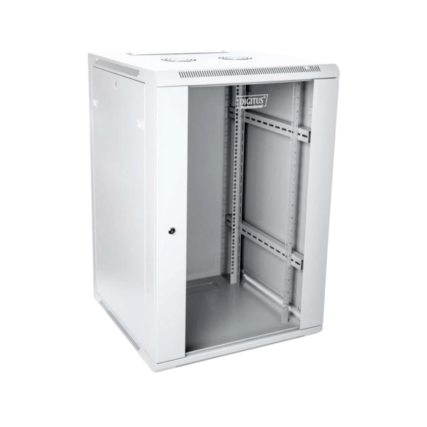 Szafa rack Digitus 19" 15U 600x600mm wisząca Drzwi szklane Szary
