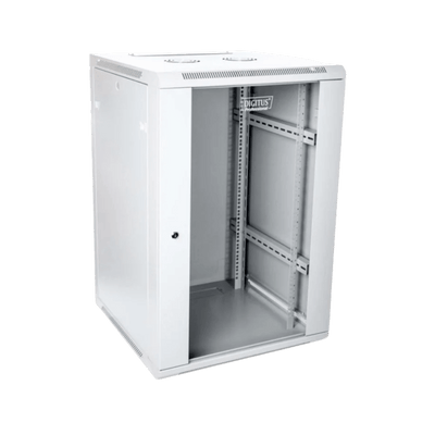 Szafa rack Digitus 19" 15U 600x600mm wisząca Drzwi szklane Szary