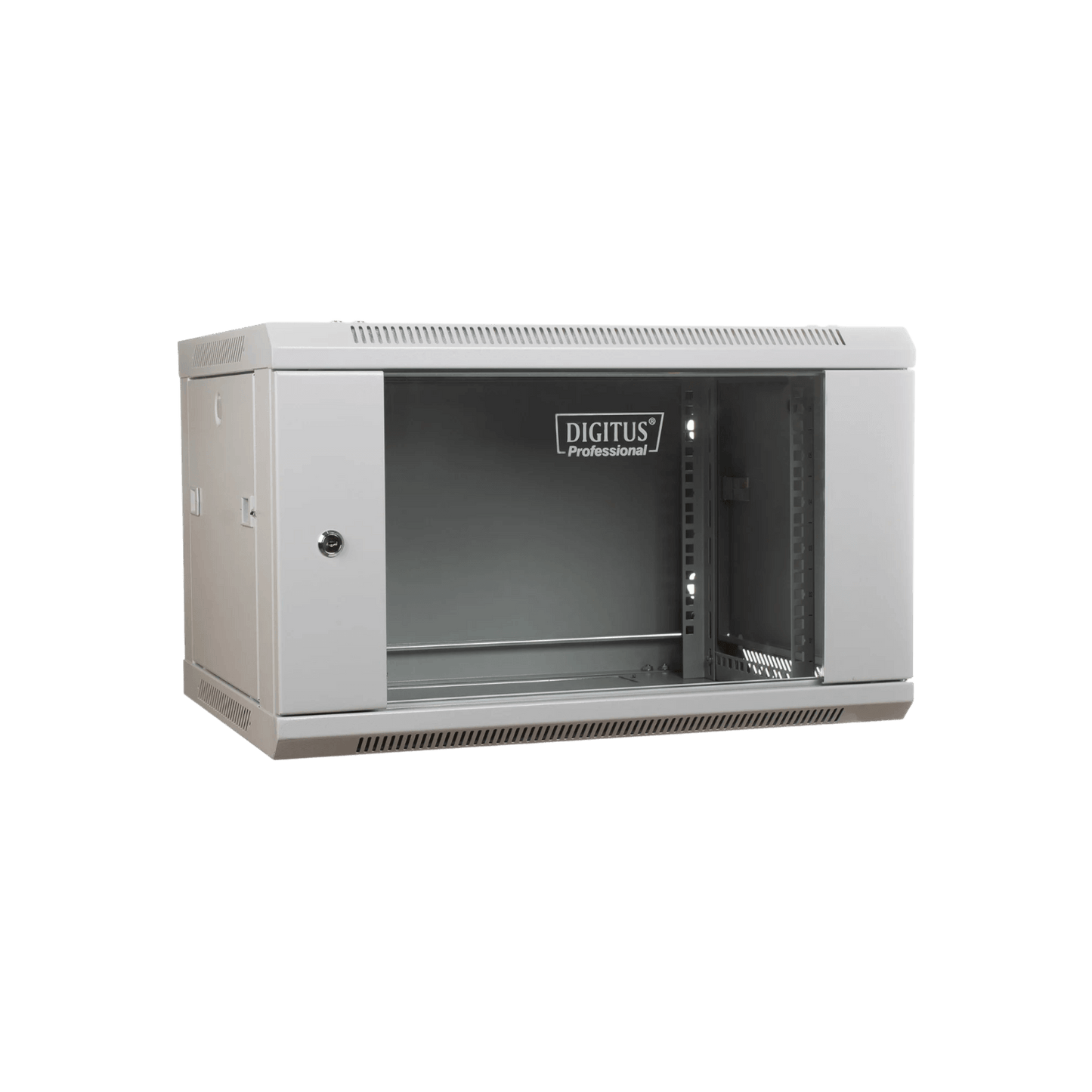 Szafa rack Digitus 19" 6U 600x450mm wisząca Drzwi szklane Szary