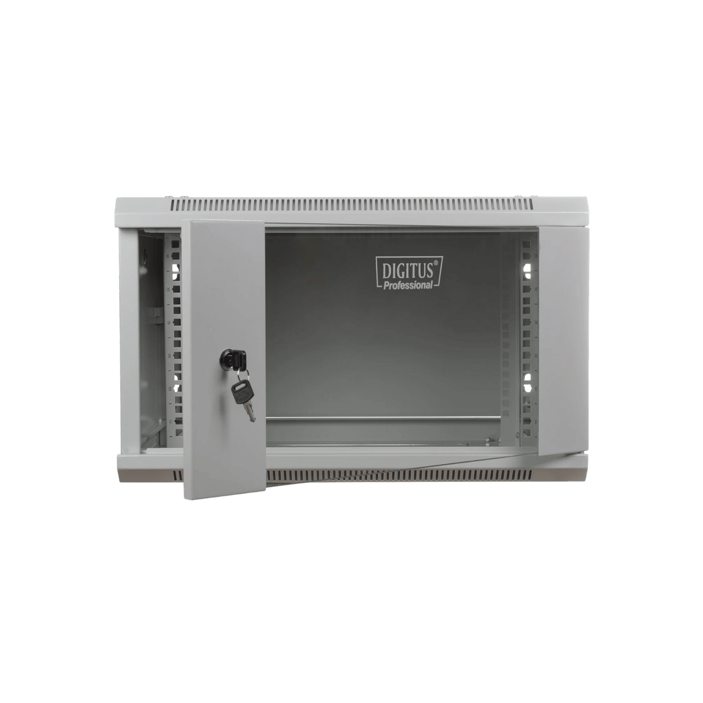 Szafa rack Digitus 19" 6U 600x450mm wisząca Drzwi szklane Szary
