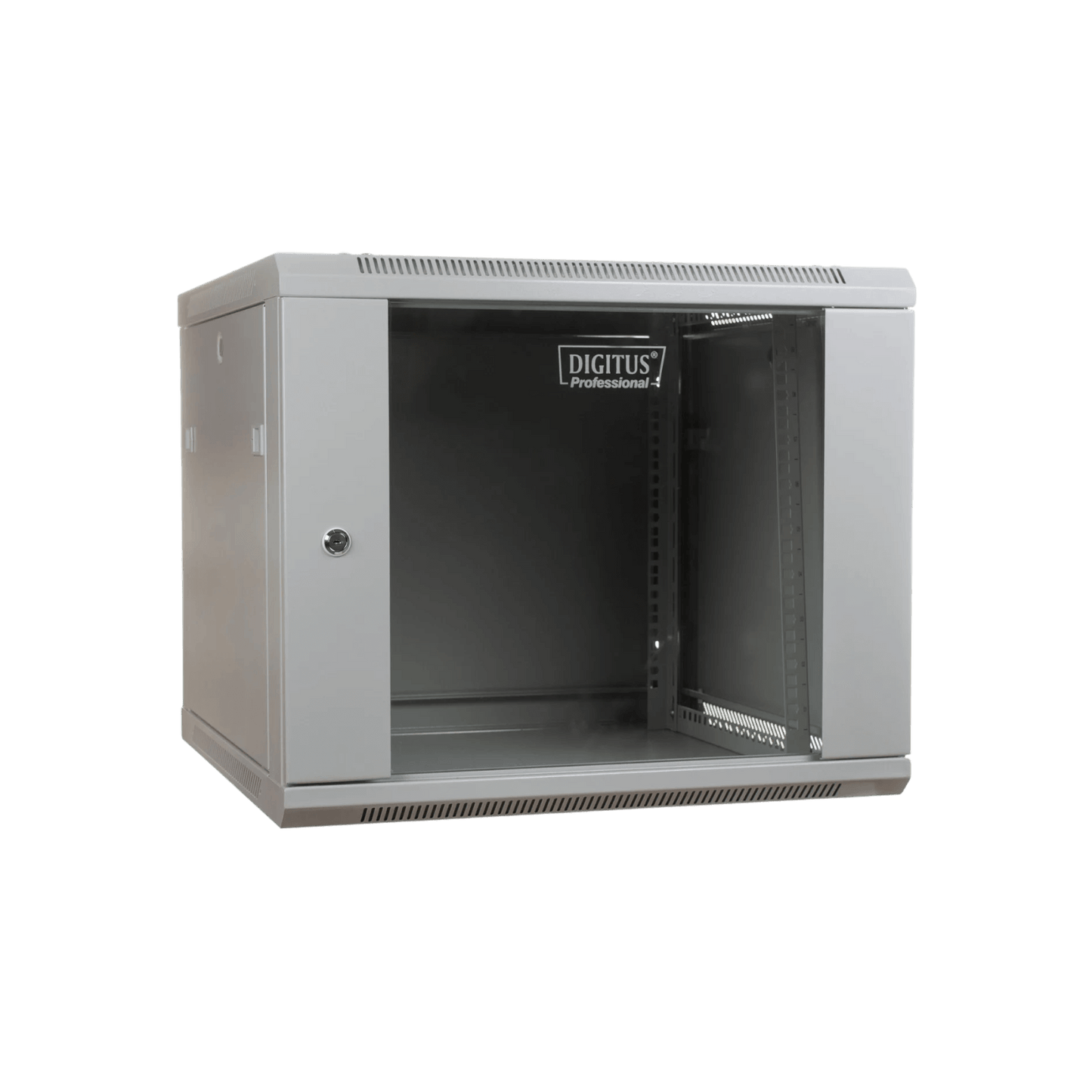 Szafa rack Digitus 19" 9U 600x450mm wisząca Drzwi szklane Szary