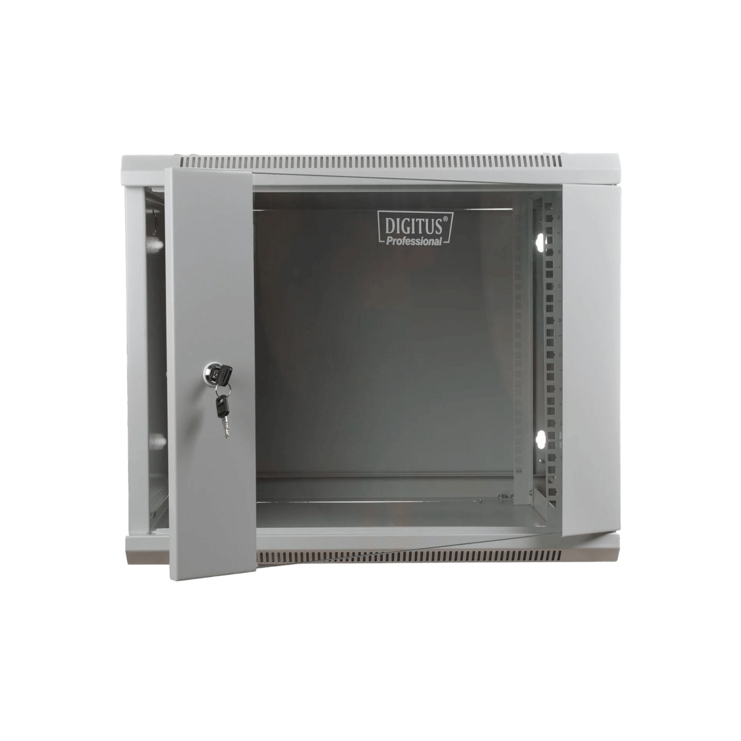 Szafa rack Digitus 19" 9U 600x450mm wisząca Drzwi szklane Szary