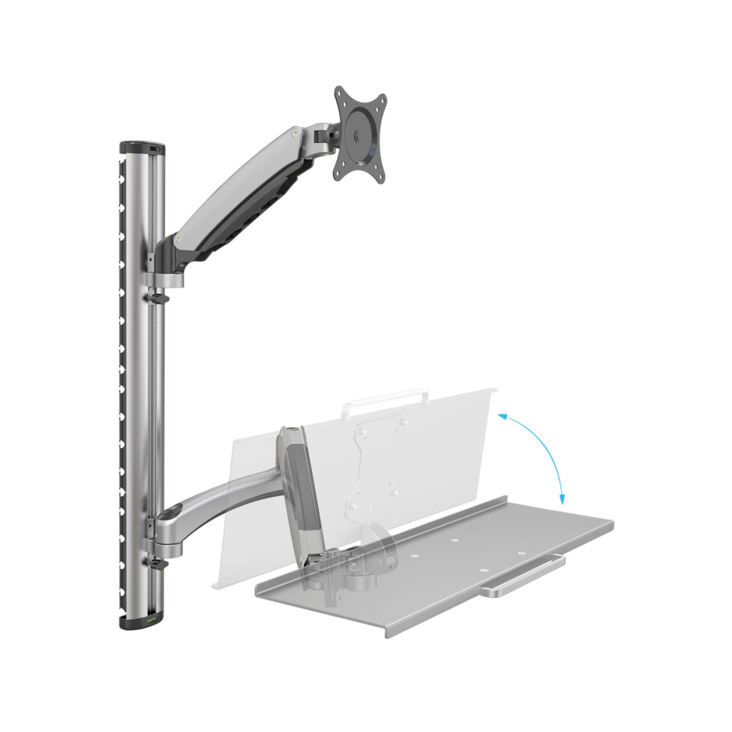 Uchwyt ścienny na 1 monitor i klawiaturę Digitus DA-90354 13" - 27" VESA 6kg