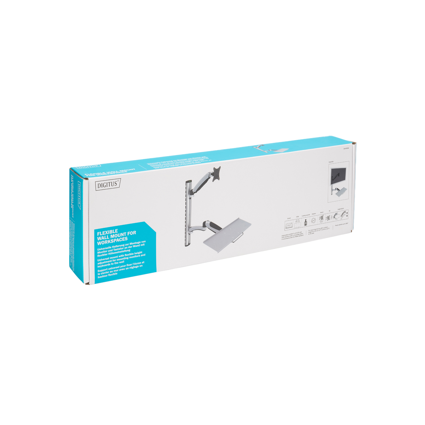 Uchwyt ścienny na 1 monitor i klawiaturę Digitus DA-90354 13" - 27" VESA 6kg