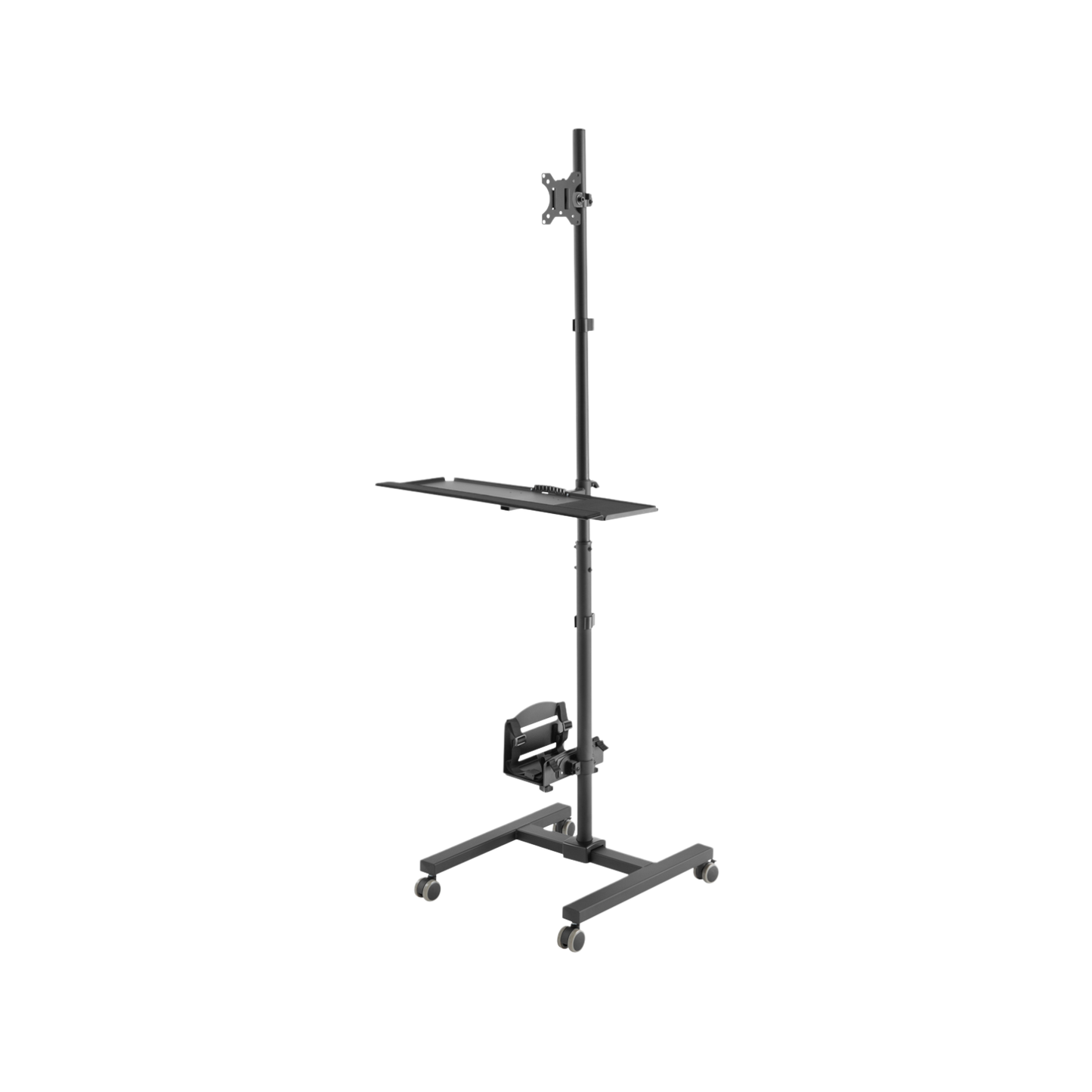 Mobilna stanowisko robocze z uchwytem na monitor, klawiaturę/mysz i komputer PC Digitus DA-90374
