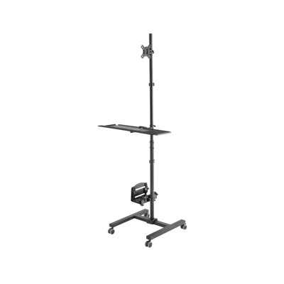 Mobilna stanowisko robocze z uchwytem na monitor, klawiaturę/mysz i komputer PC Digitus DA-90374