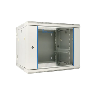 Szafa rack Extralink 19" 9U 600x600mm AZH wisząca dwusekcyjna Szary