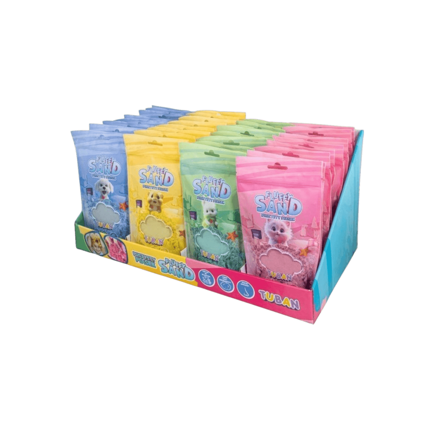 Puszysty piasek TUBAN Fluffy Sand zestaw mix 32 sztuki