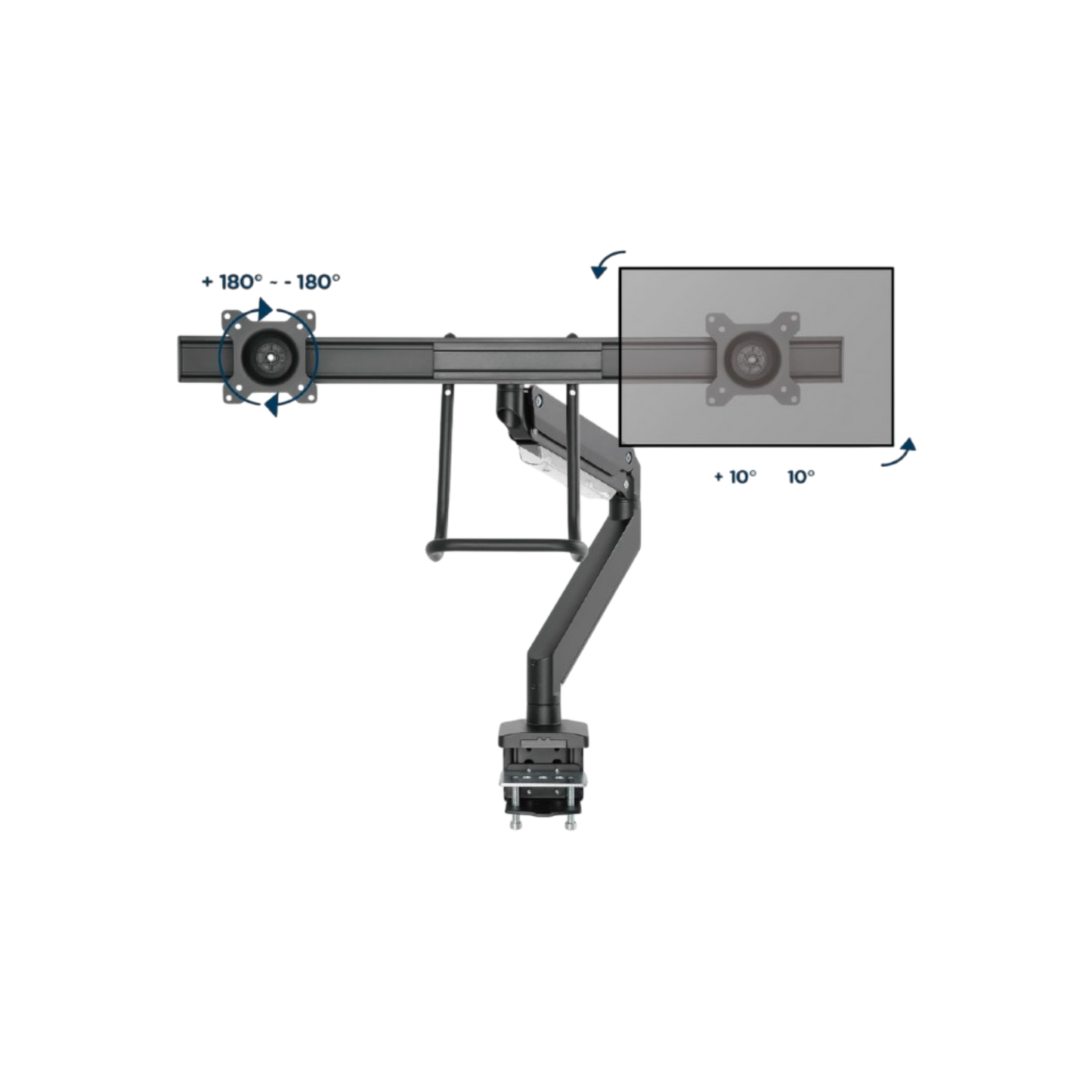 Uchwyt biurkowy na 2 monitory 17" - 32" Gembird MA-DA2-04 VESA 8kg
