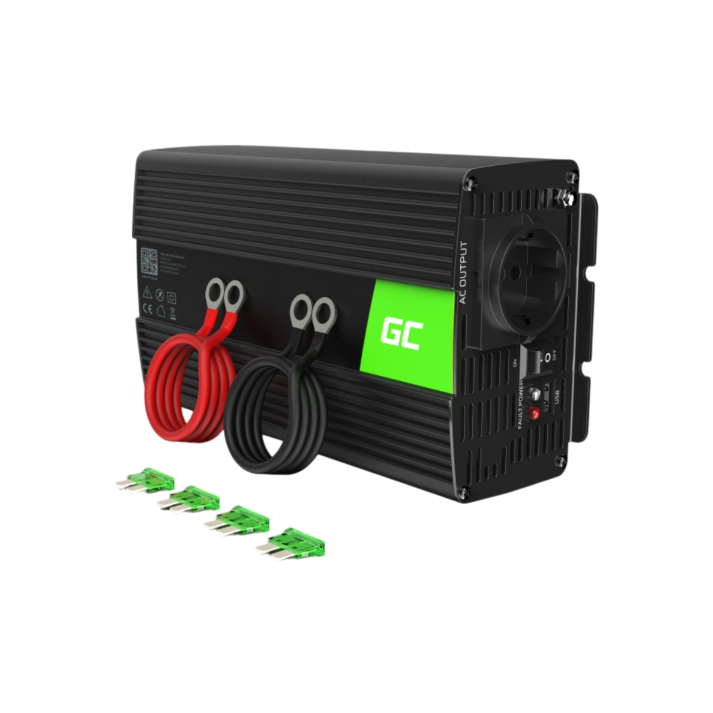 Przetwornica Green Cell INV09 12V na 230V 1000W/2000W Czysta sinusoida.