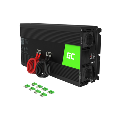 Przetwornica Green Cell INV25 12V na 230V 1500W/3000W Modyfikowana sinusoida.