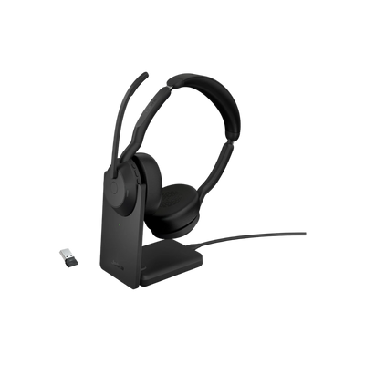 Słuchawki bezprzewodowe nauszne Jabra Evolve2 55 Link380a UC Stand