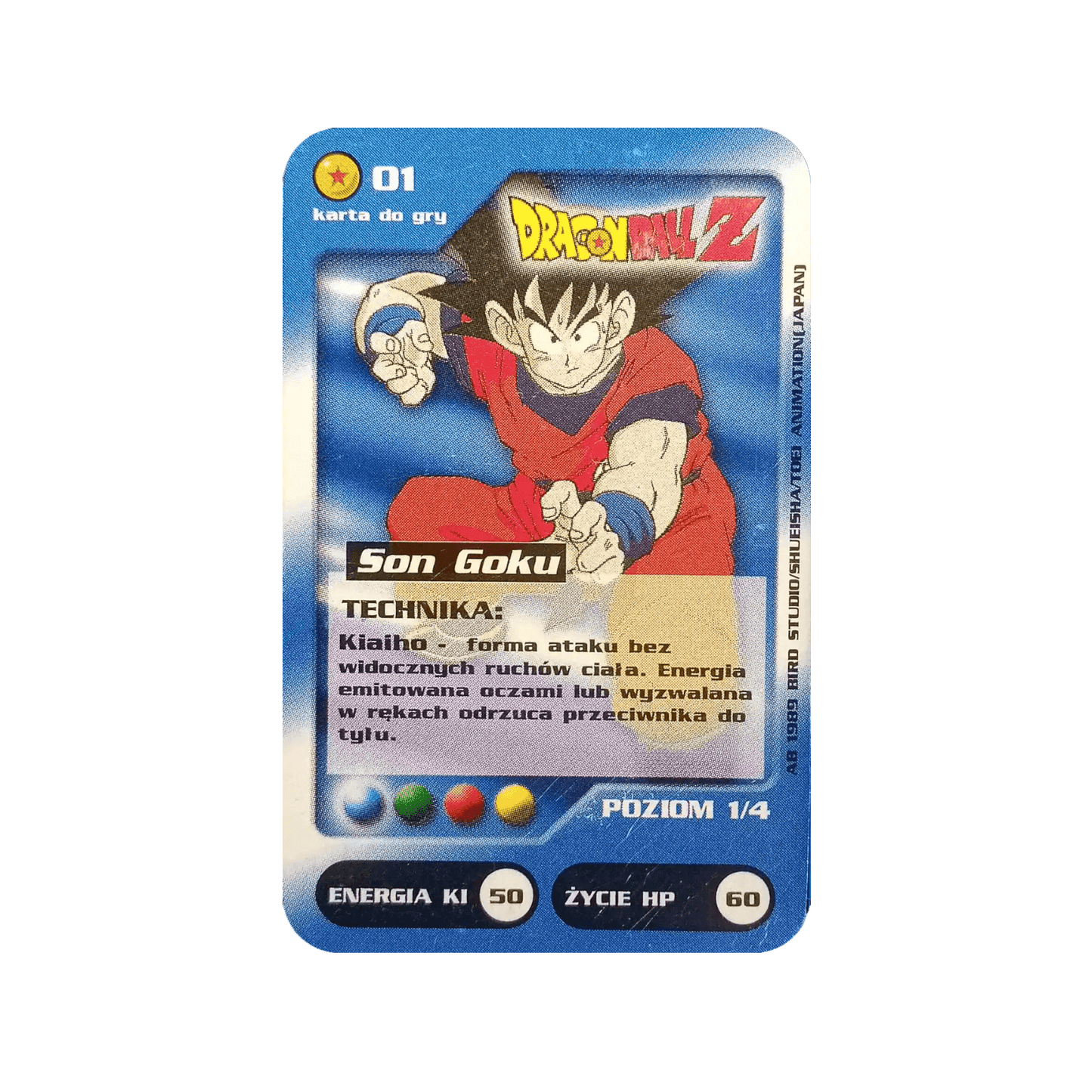 Karty Dragon Ball Z z Chio Chips
