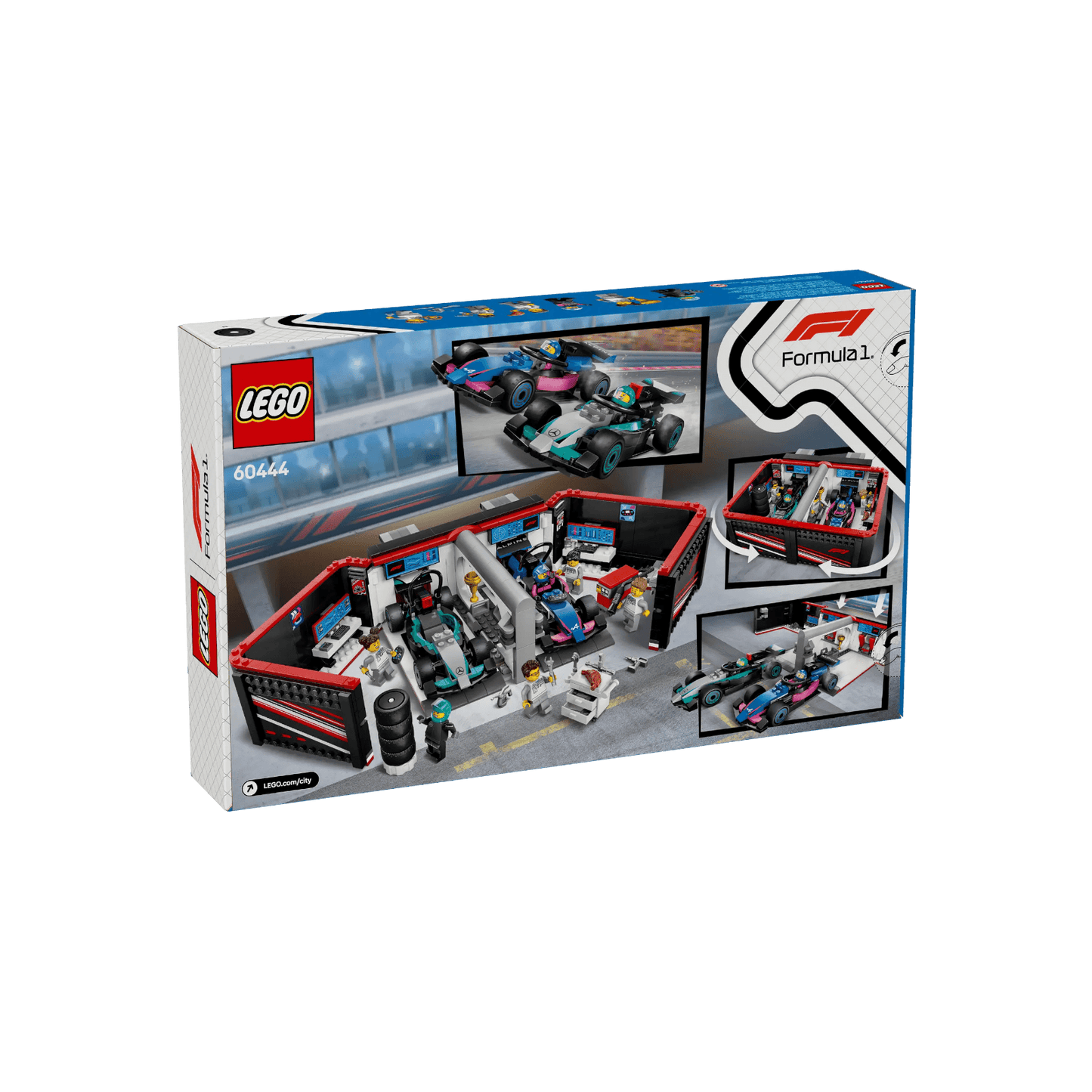 LEGO City Zestaw F1 Garaż i bolidy Mercedes-AMG i Alpine 60444