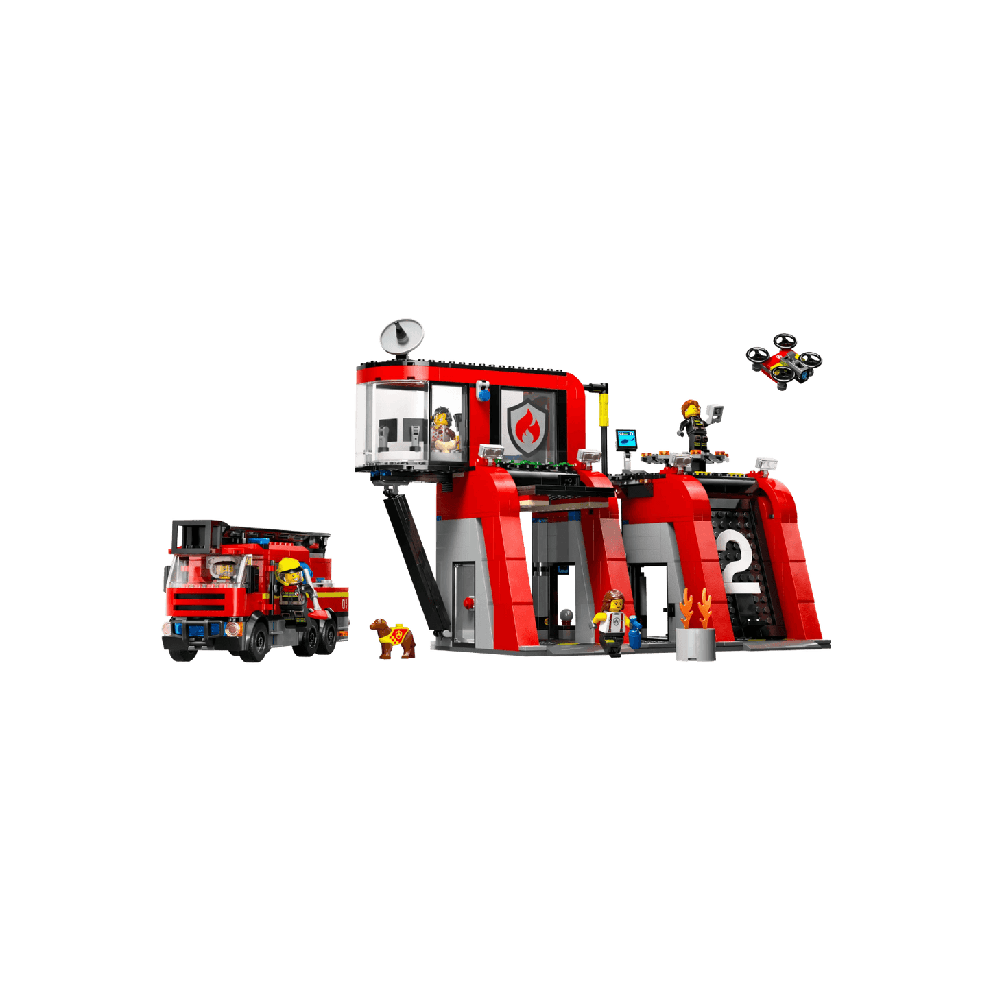 LEGO City Zestaw Remiza strażacka z wozem strażackim 60414