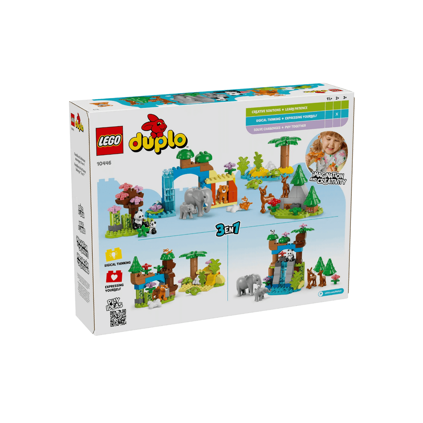 LEGO DUPLO Zestaw Rodziny dzikich zwierząt 3w1 10446