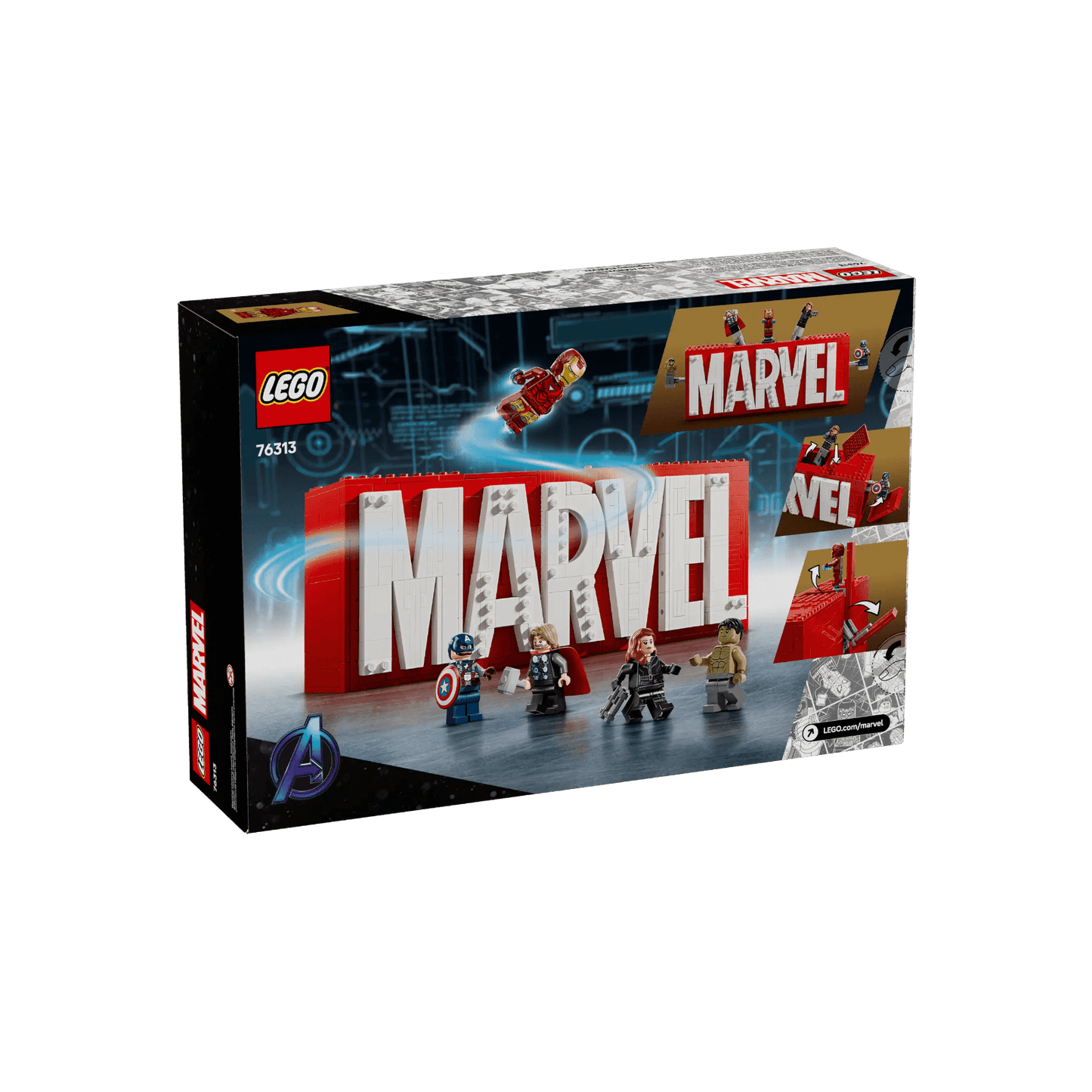LEGO Marvel Super Heroes Logo MARVEL z minifigurkami 76313