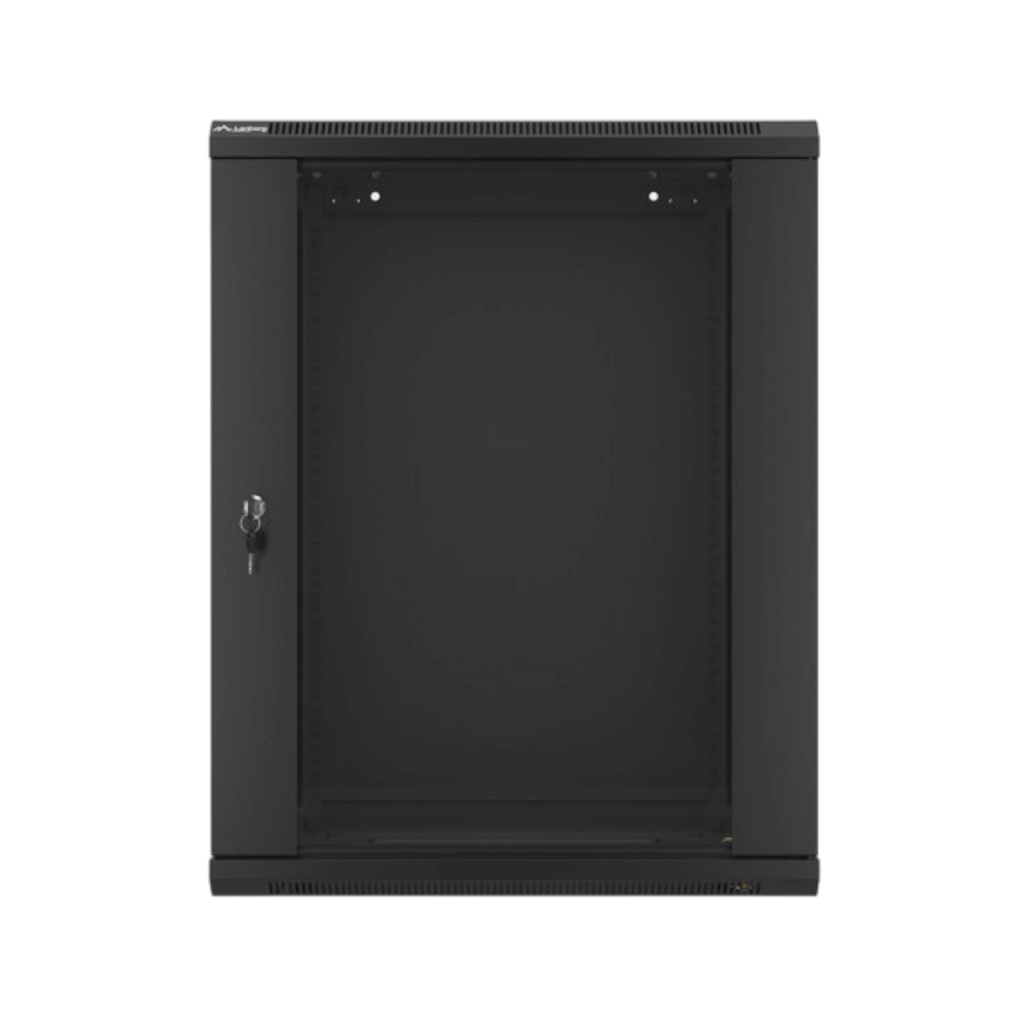 Szafa rack Lanberg 19" 15U 600x450mm wisząca V2 Drzwi szklane Czarny