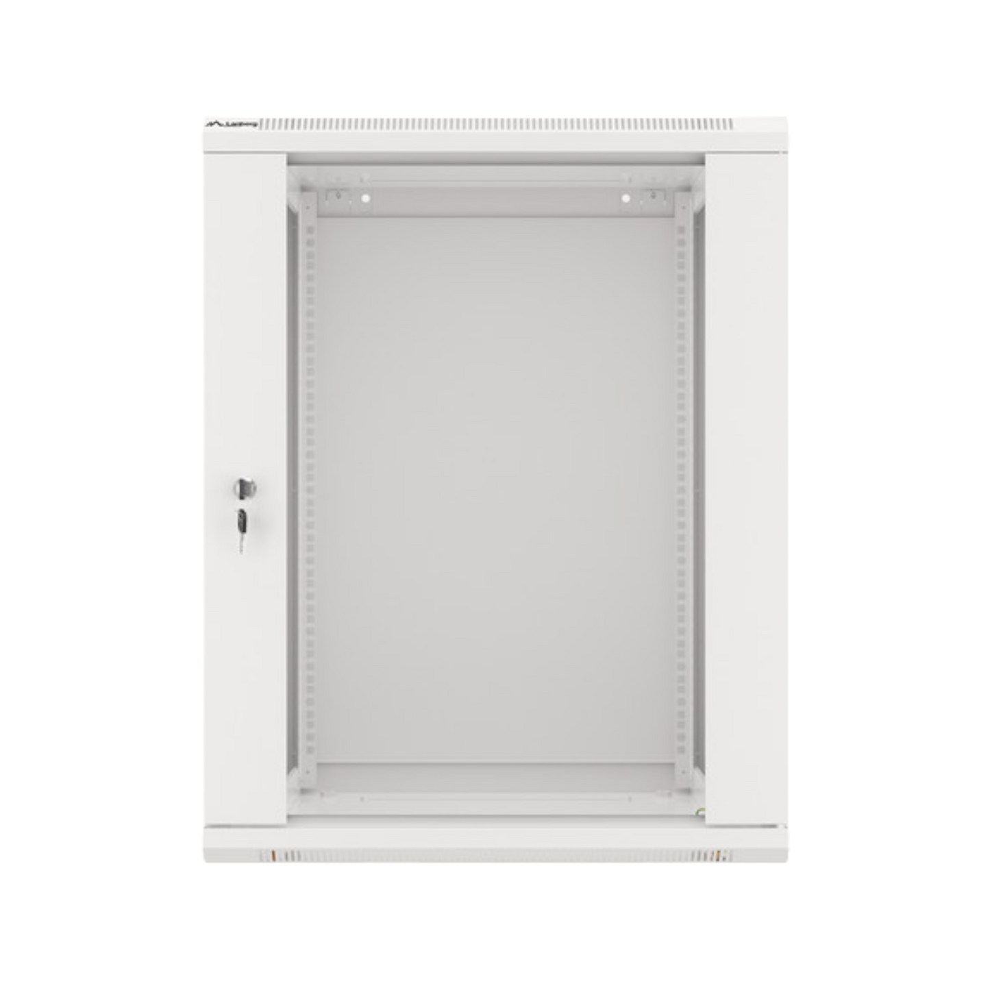 Szafa rack Lanberg 19" 15U 600x600mm wisząca V2 Drzwi szklane Szary