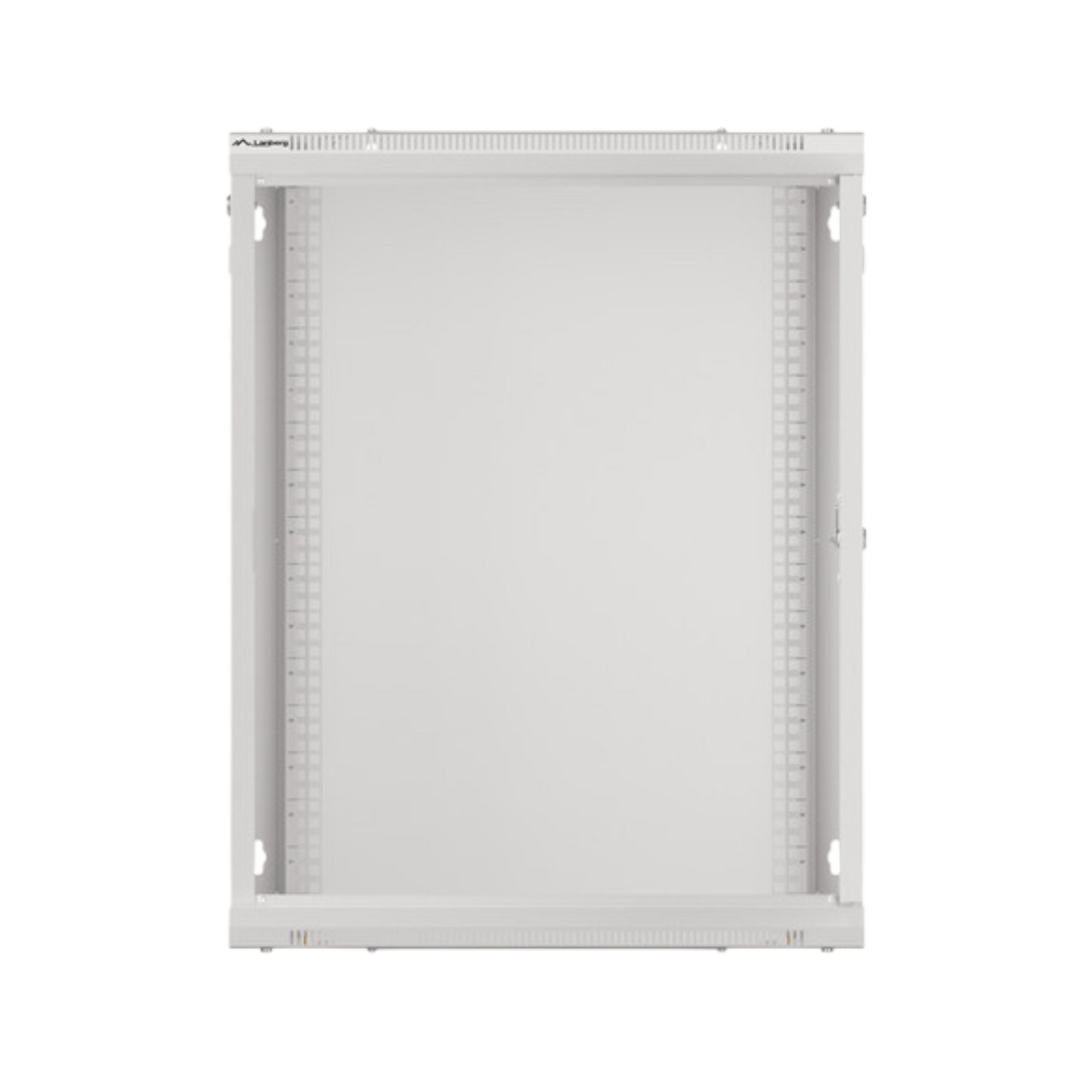 Szafa rack Lanberg 19" 15U 600x600mm wisząca V2 Drzwi szklane Szary