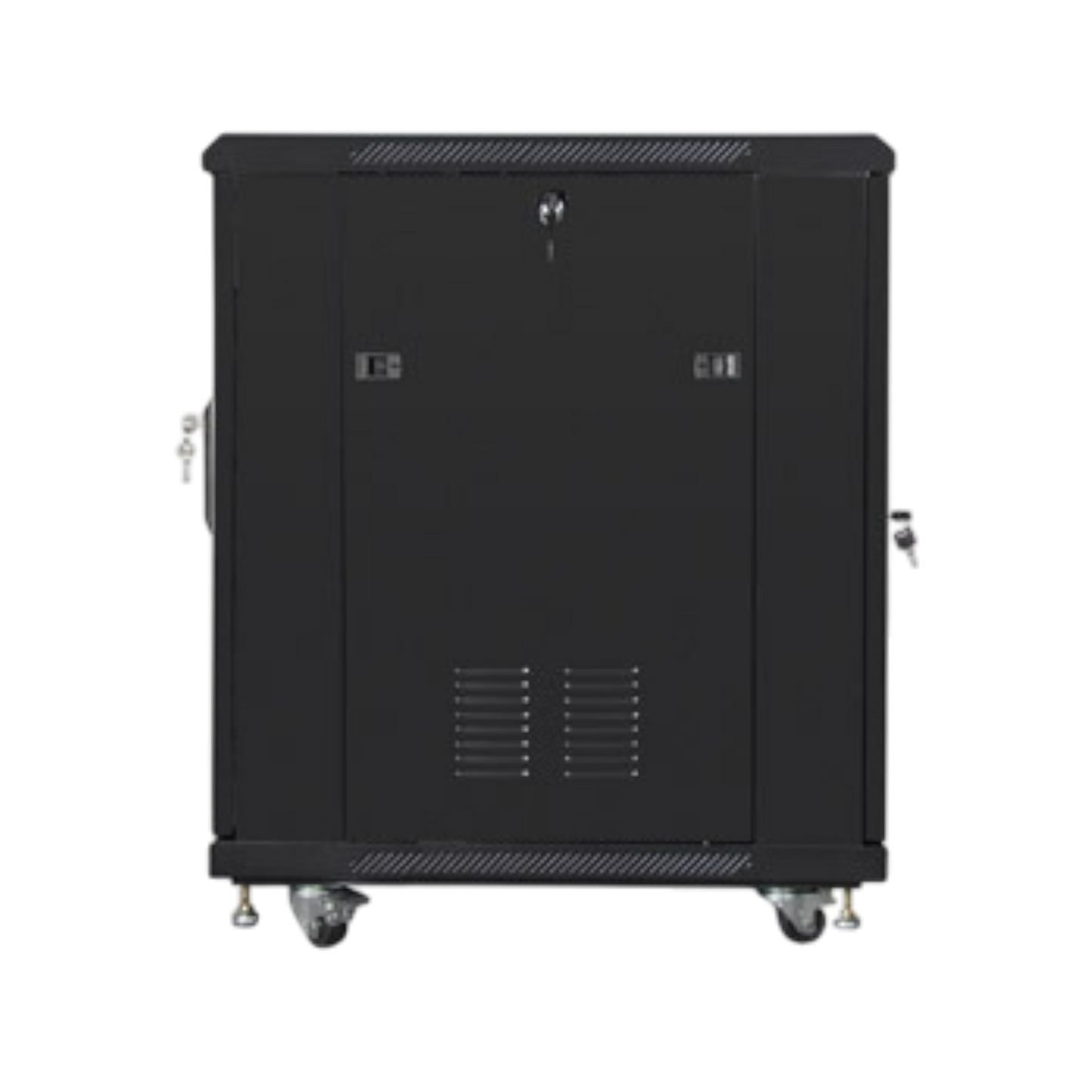 Szafa rack Lanberg 19" 15U 600x800mm stojąca Drzwi szklane Czarny