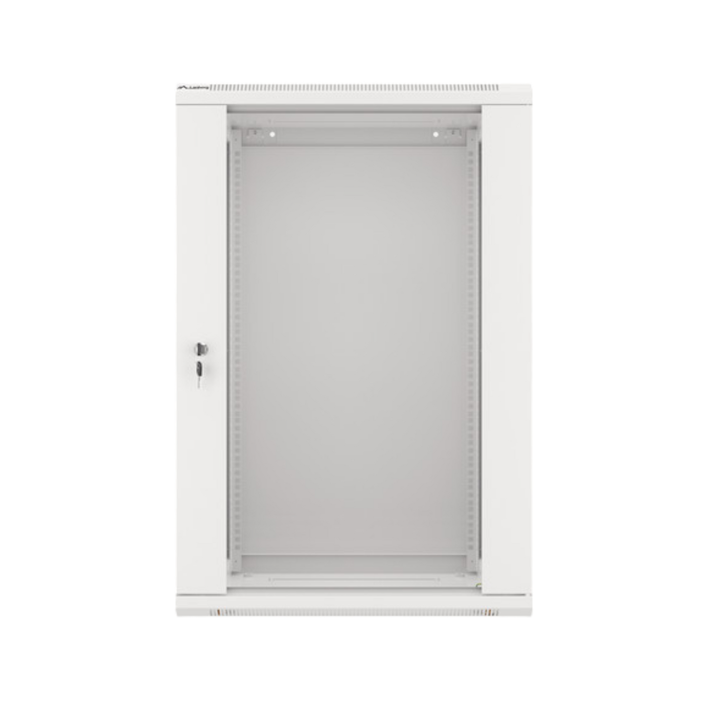 Szafa rack Lanberg 19" 18U 600x450mm wisząca V2 Drzwi szklane Szary