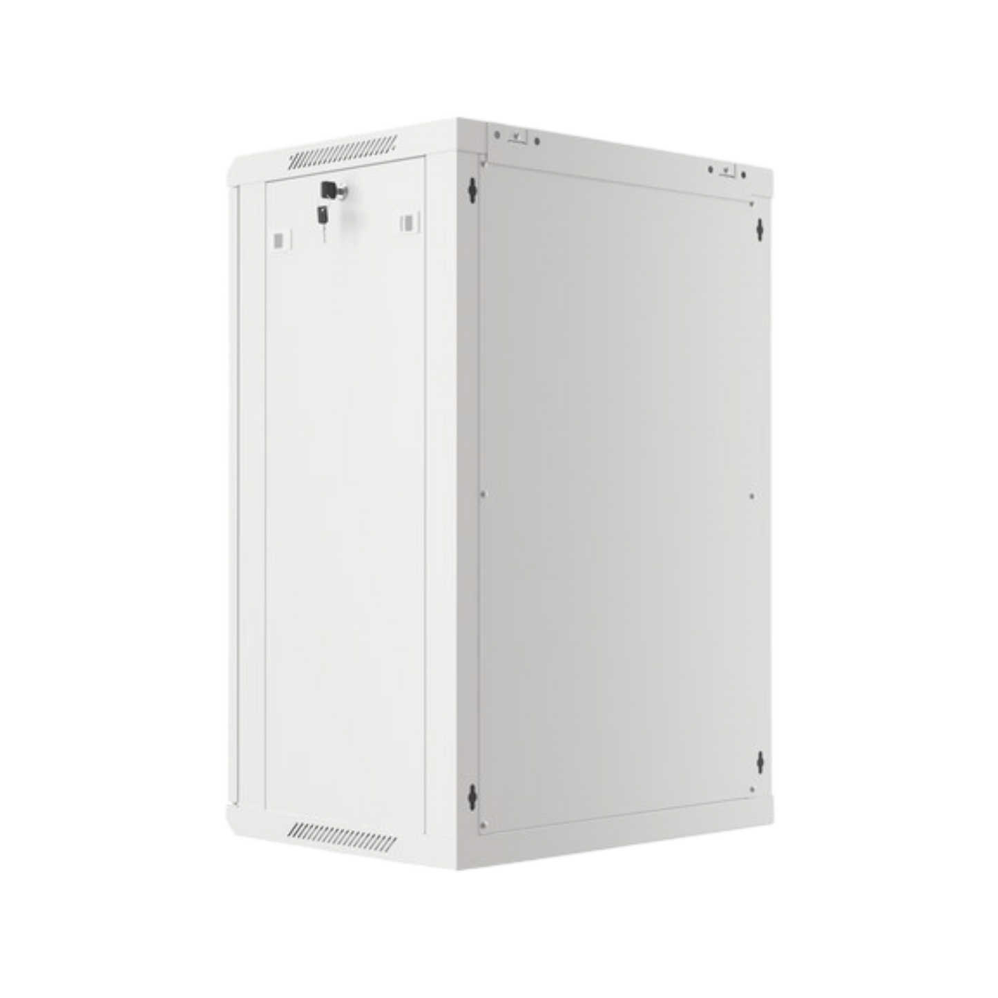 Szafa rack Lanberg 19" 18U 600x450mm wisząca V2 Drzwi szklane Szary