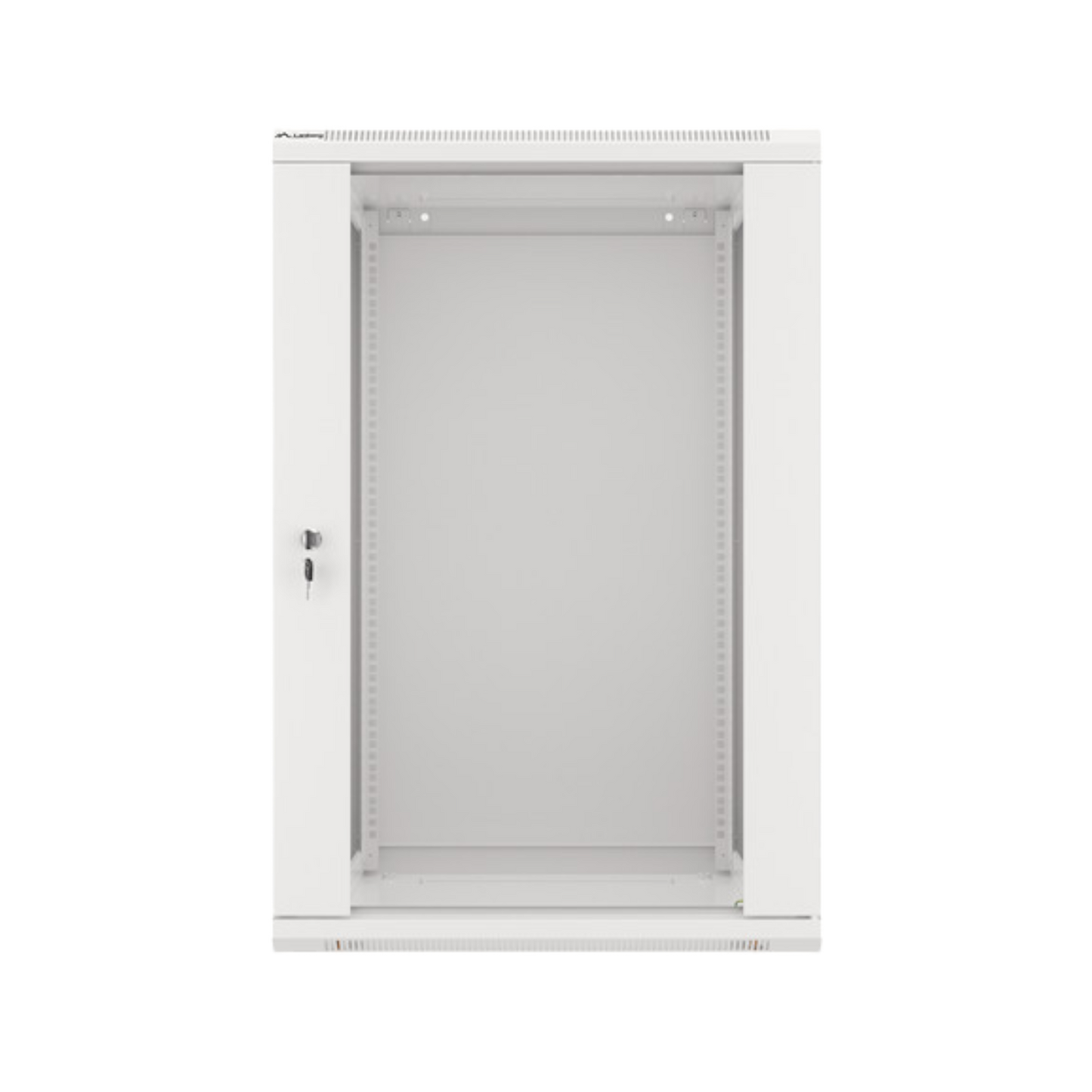Szafa rack Lanberg 19" 18U 600x600mm wisząca V2 Drzwi szklane Szary