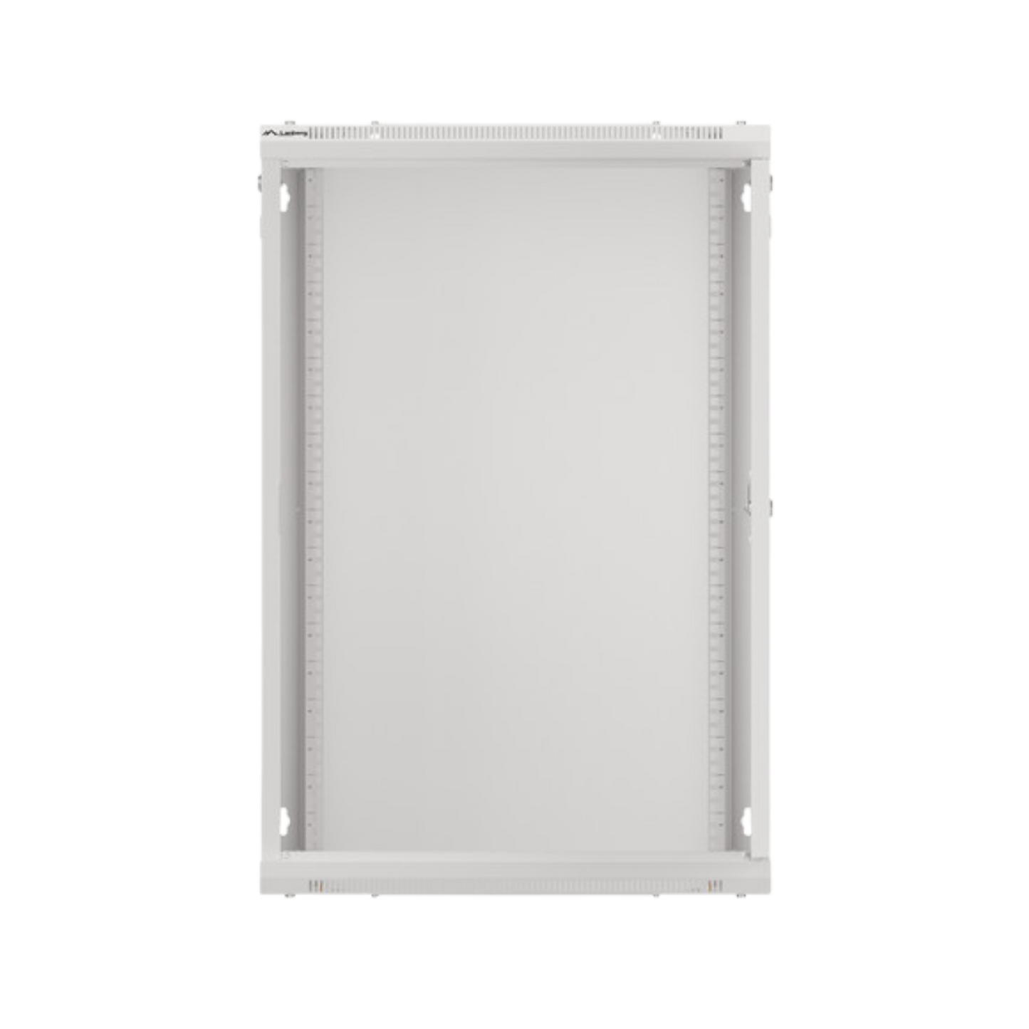 Szafa rack Lanberg 19" 18U 600x600mm wisząca V2 Drzwi szklane Szary